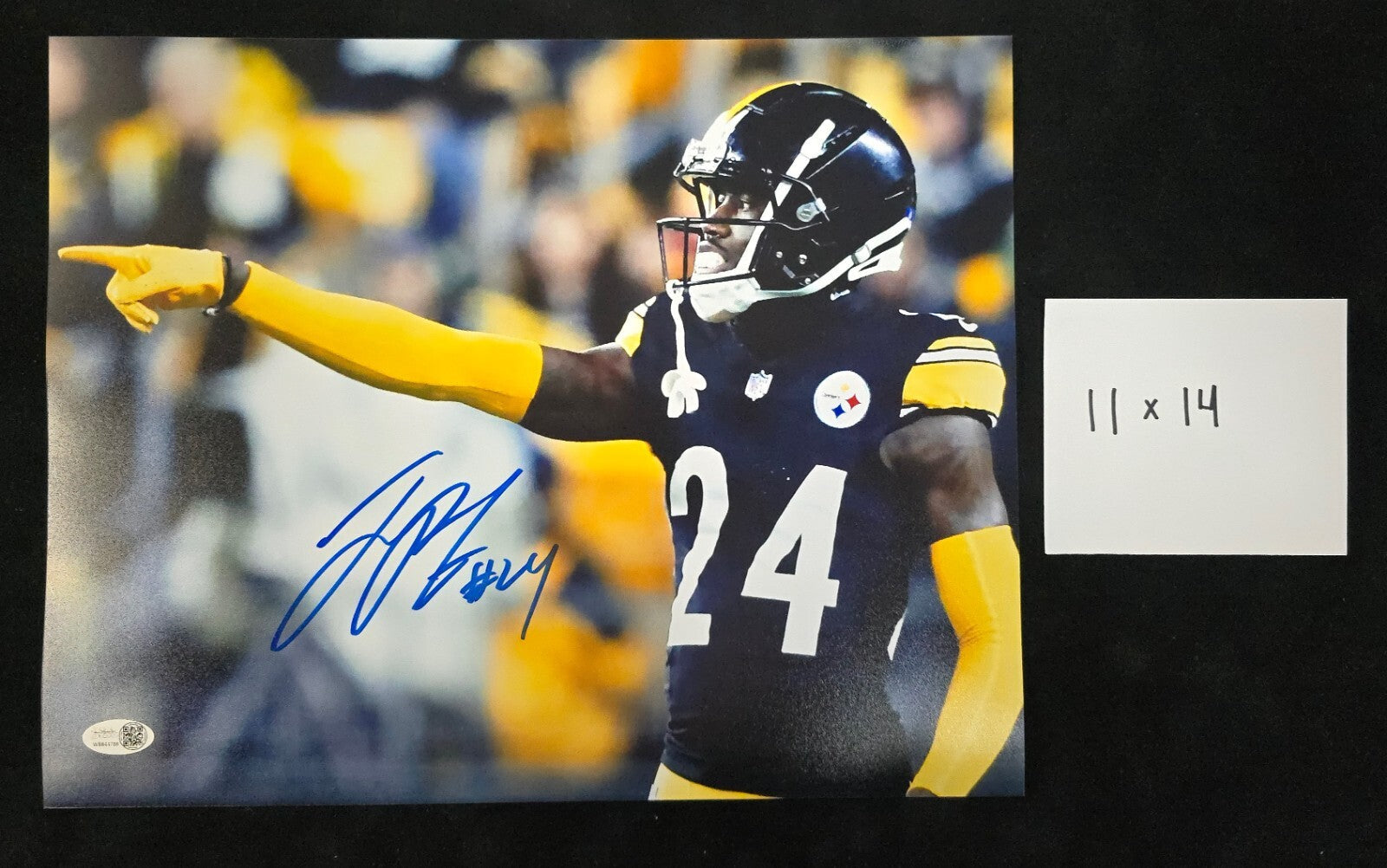 Pittsburgh Steelers Joey Porter Jr Autographed 11X14 Photo Jsa Hologram