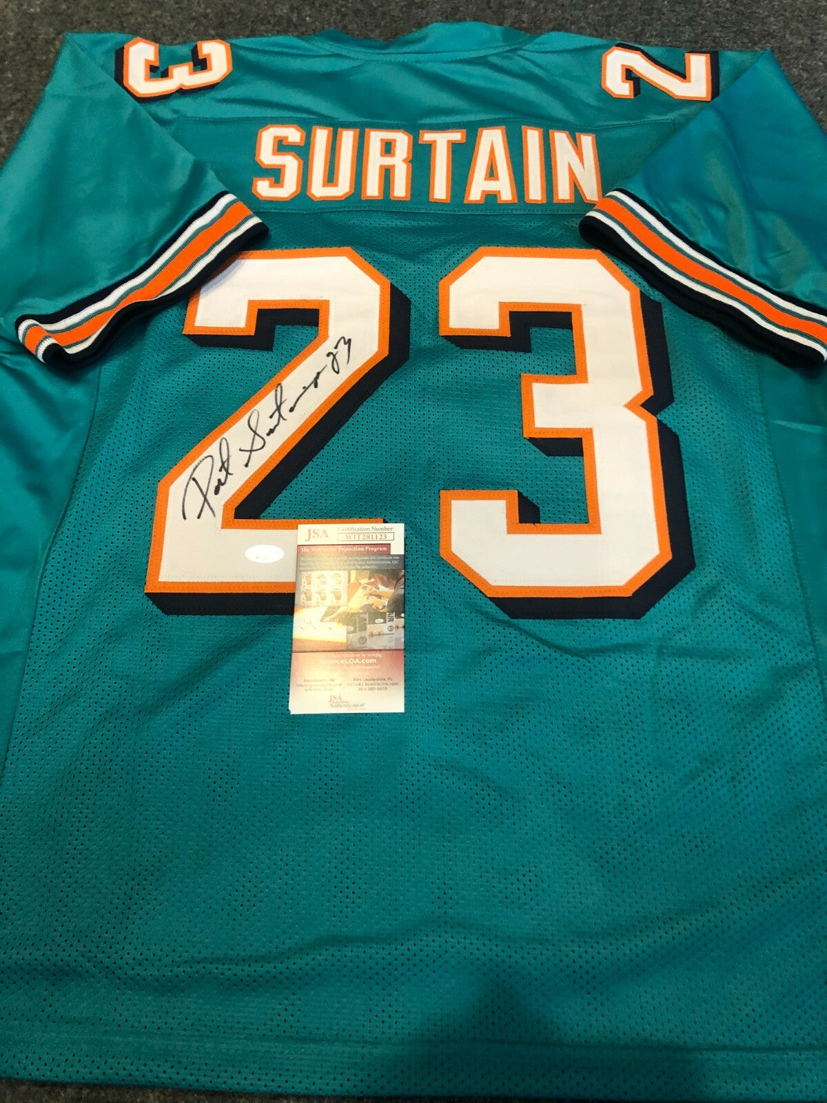 Miami Dolphins Patrick Surtain Autographed Signed Jersey Jsa Coa