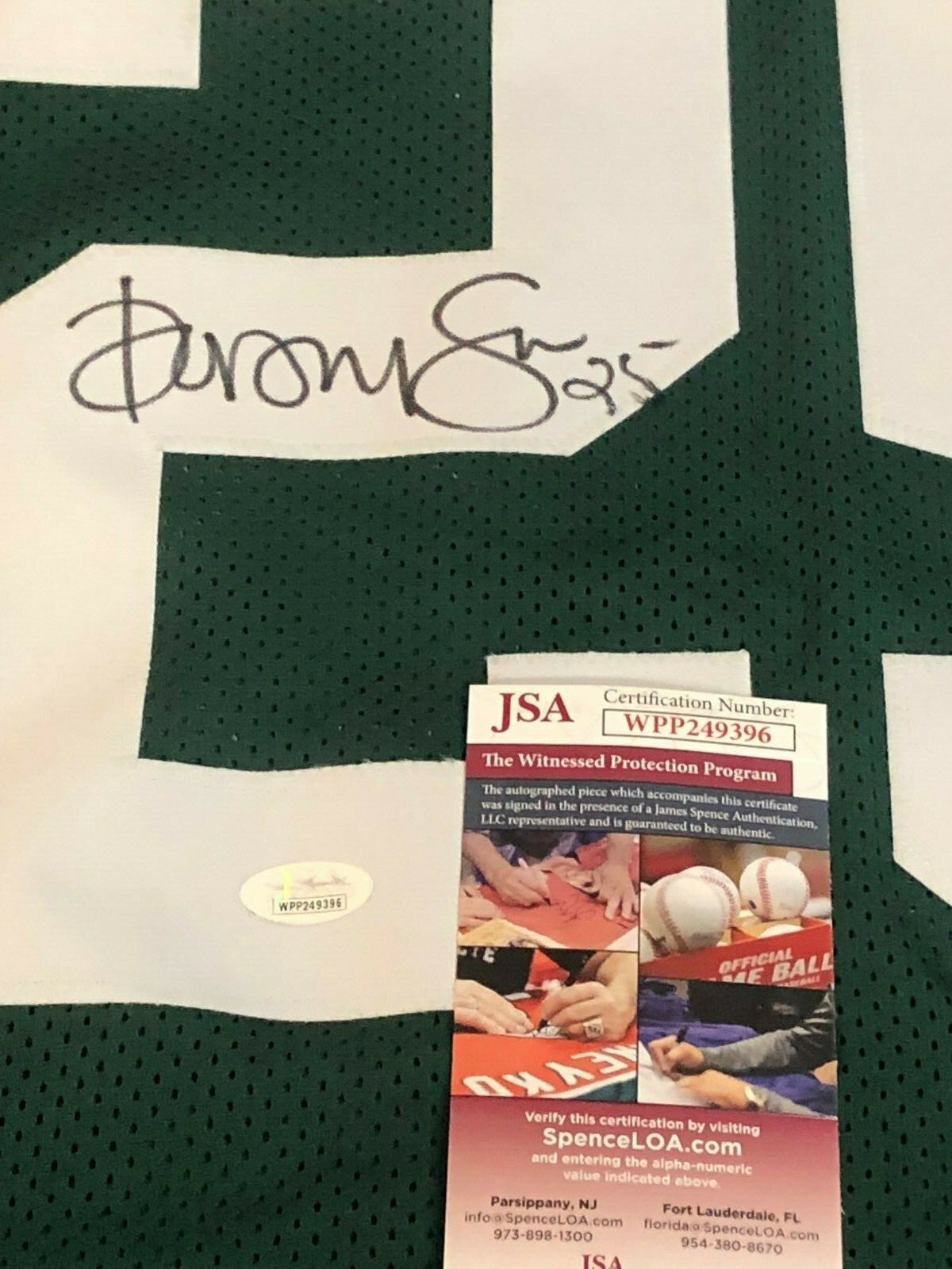 G.B. Packers Dorsey Levens Autographed Signed Jersey Jsa Coa