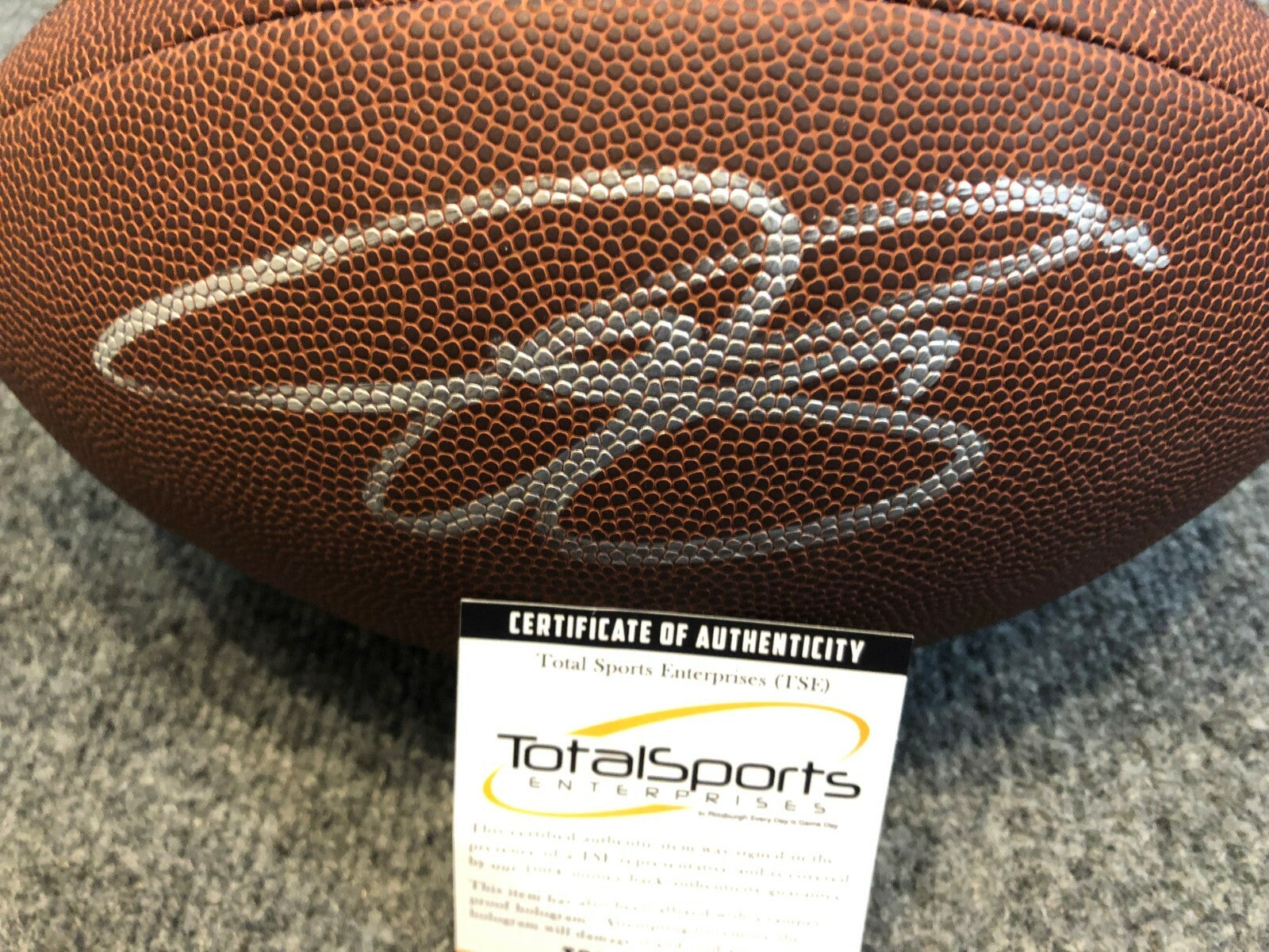 New York Giants Justin Layne Autographed Signed Nfl Football Tse Coa