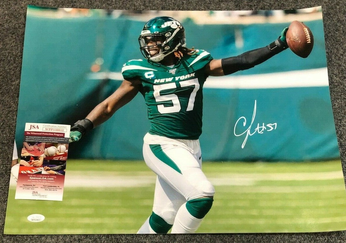 New York Jets Cj Mosley Autographed Signed 16X20 Photo Jsa Coa