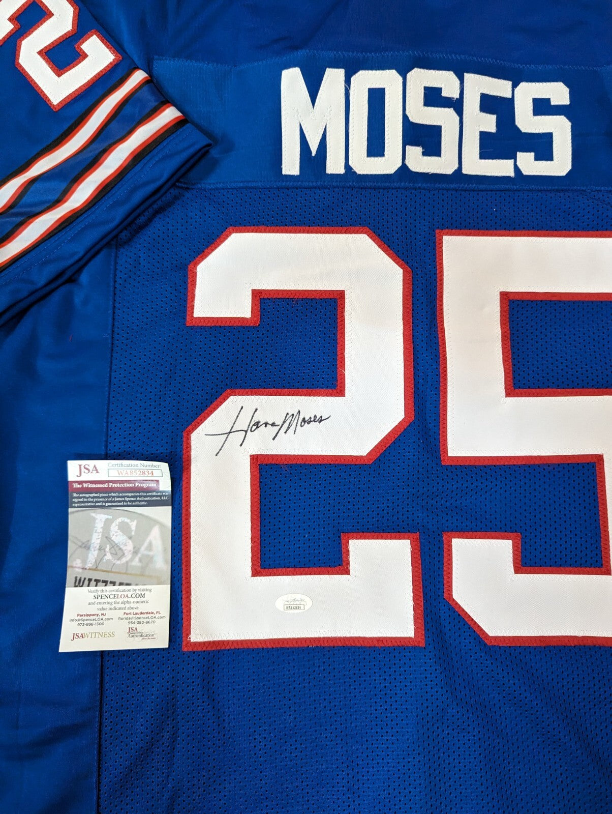 Buffalo Bills Haven Moses Autographed Signed Jersey Jsa Coa