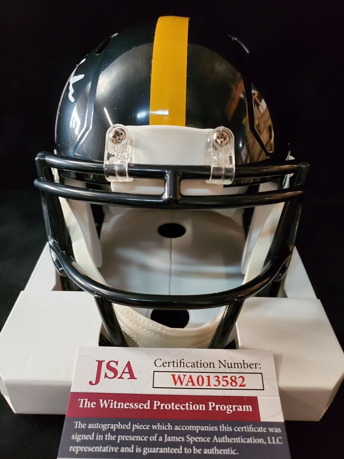 Pittsburgh Steelers Glen Edwards Signed Speed Mini Helmet Jsa Coa