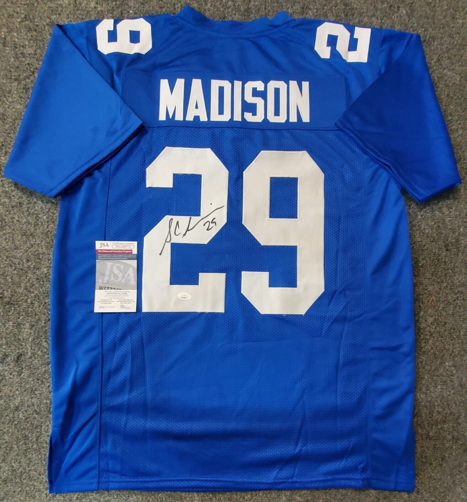 New York Giants Sam Madison Autographed Signed Jersey Jsa Coa