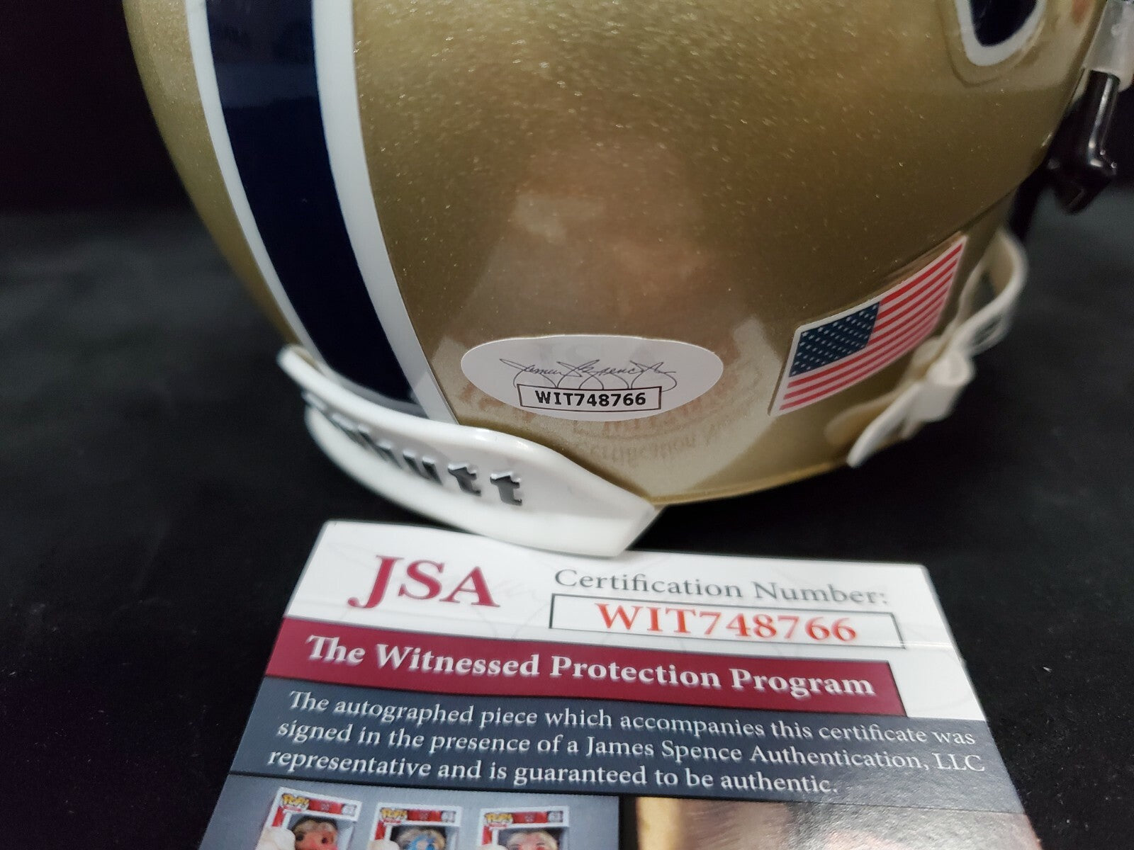 Pitt Panthers Phil Campbell Iii Autographed Signed Speed Mini Helmet Jsa Coa