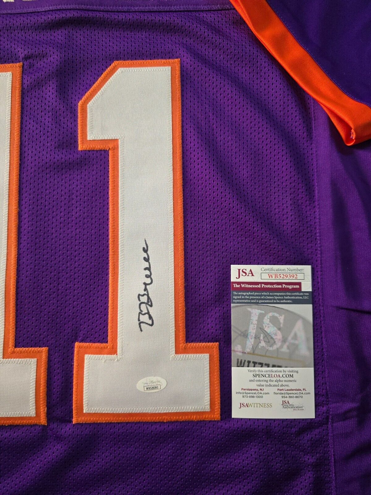 Clemson Tigers Bryan Bresee Autographed Signed Jersey Jsa Coa