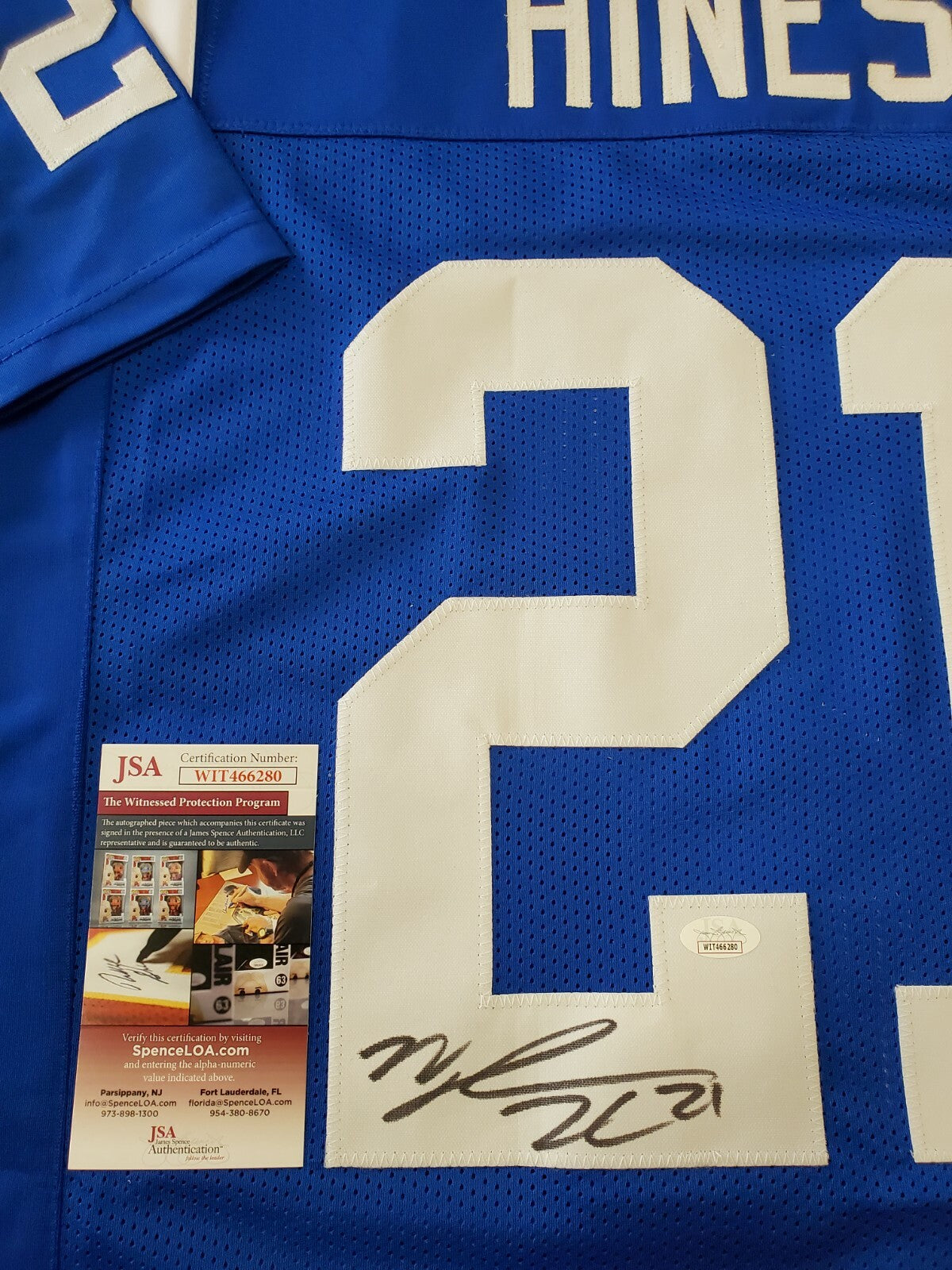 Indianapolis Colts Nyheim Hines Autographed Signed Jersey Jsa Coa