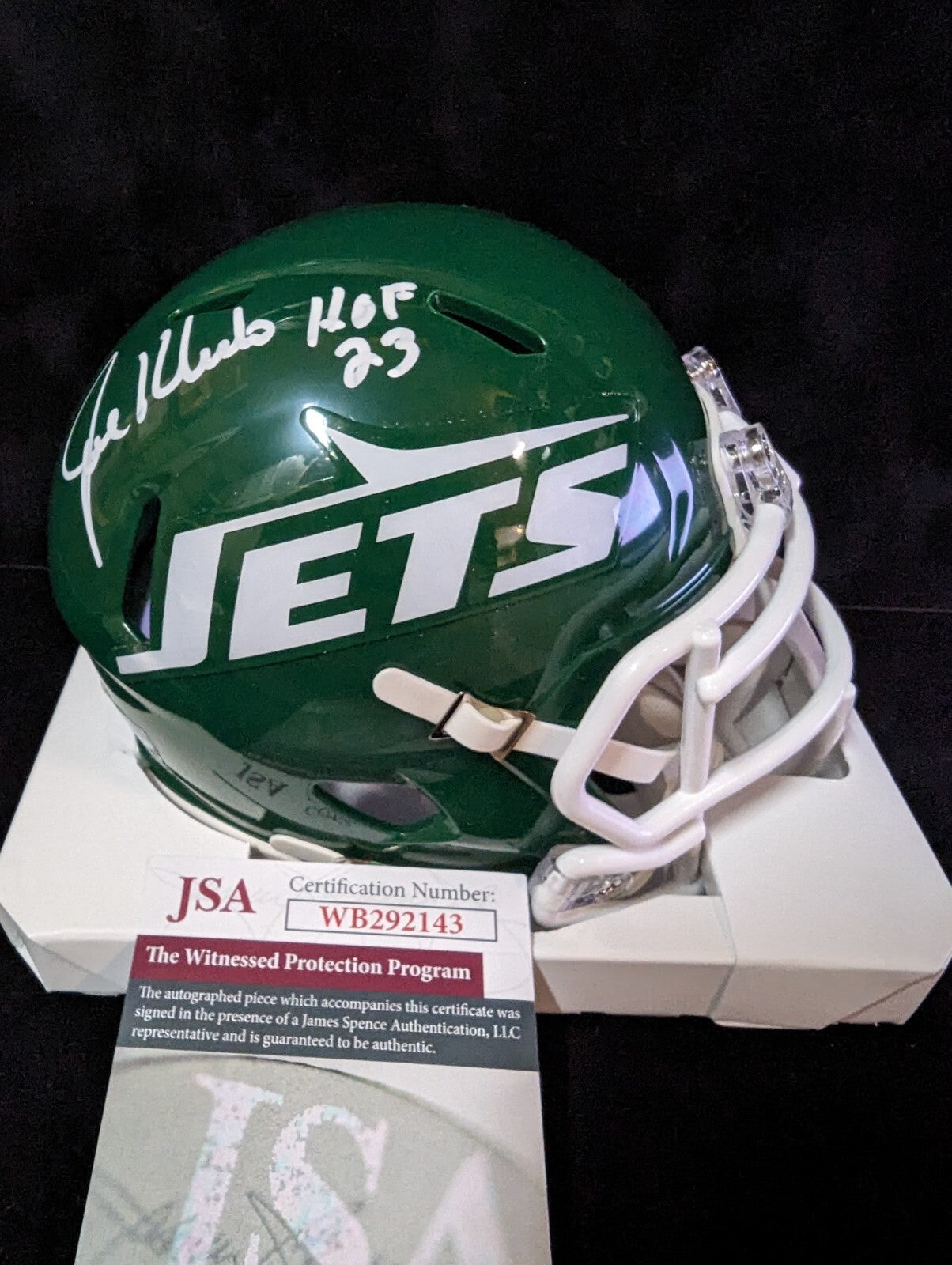 New York Jets Joe Klecko Autographed Signed Inscribed Speed Mini Helmet Jsa Coa