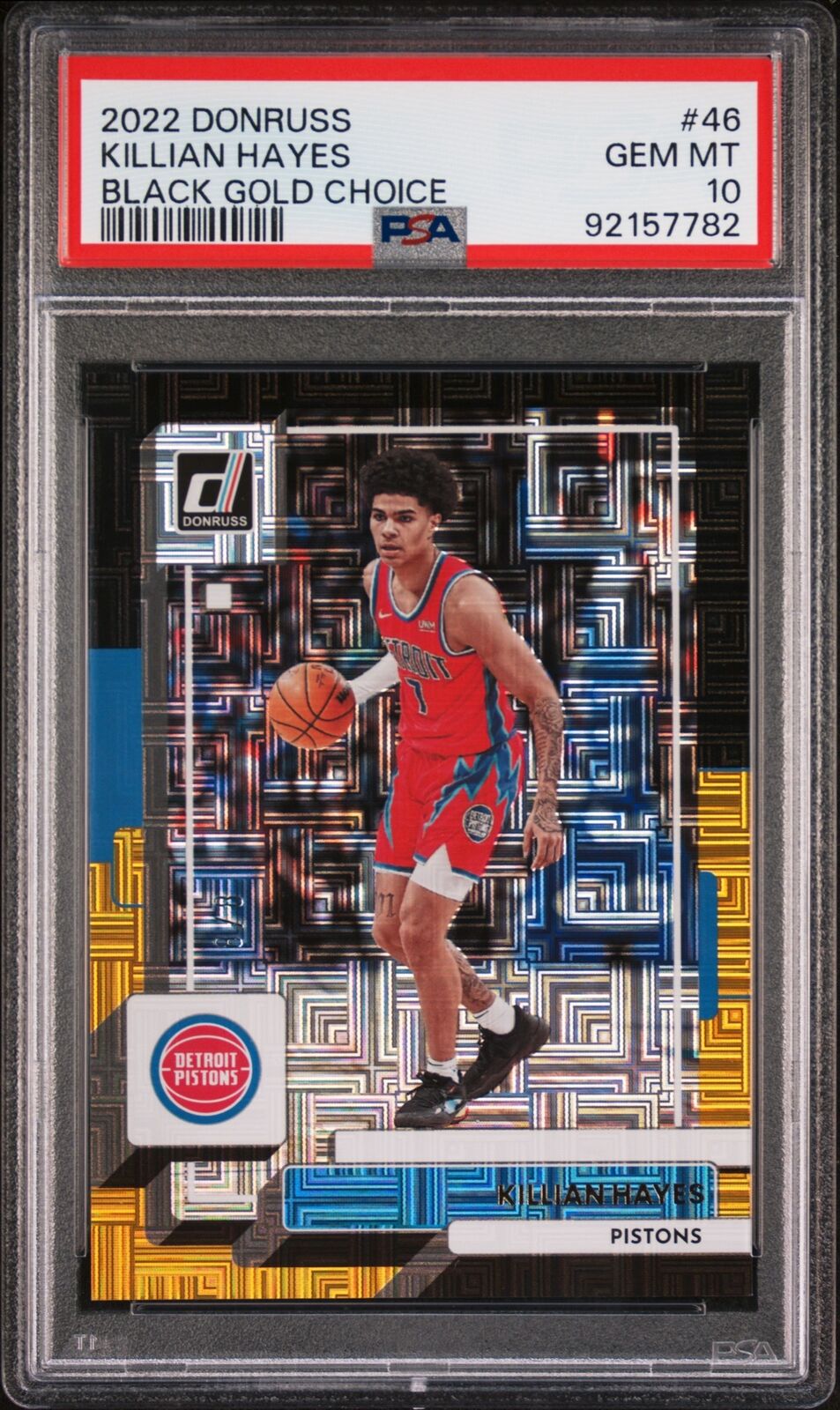 2022 Panini Donruss #46 Killian Hayes Black Gold Choice PSA 10