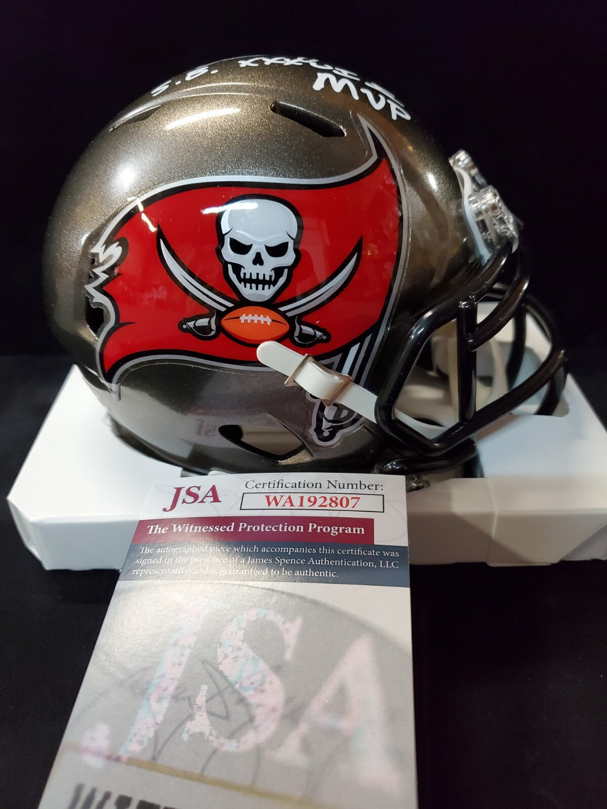 Tampa Bay Buccaneers Dexter Jackson Signed Inscribed Speed Mini Helmet Jsa Coa