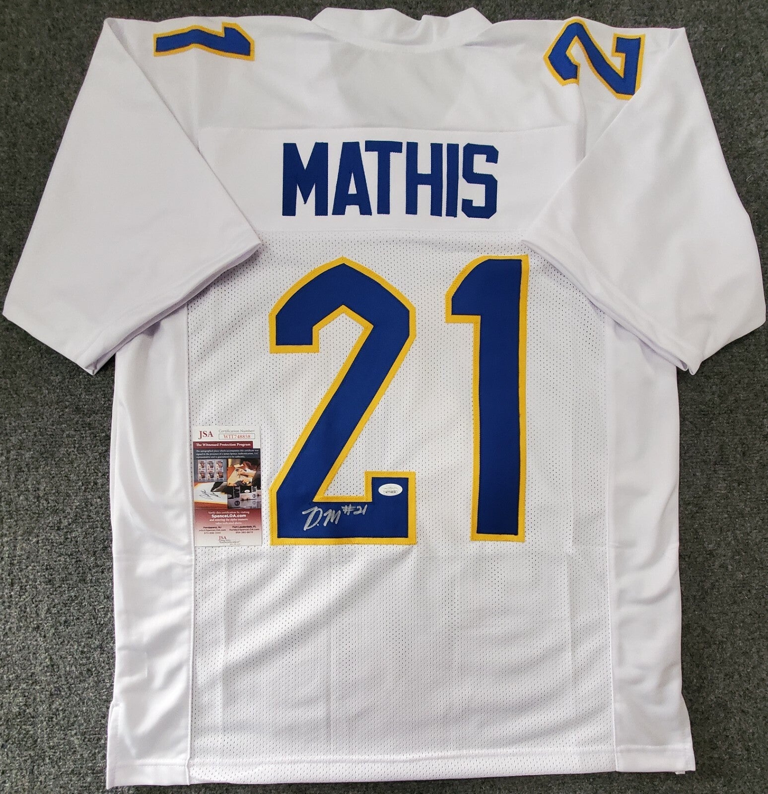 Pitt Panthers Damarri Mathis Autographed Signed Jersey Jsa Coa