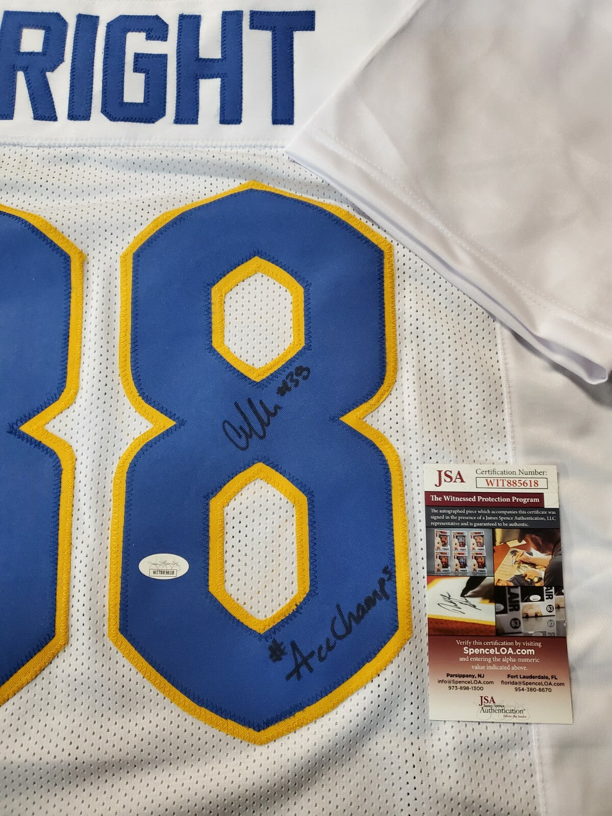 Pitt Panthers Cam Bright Autographed Signed Inscribed Jersey Jsa Coa