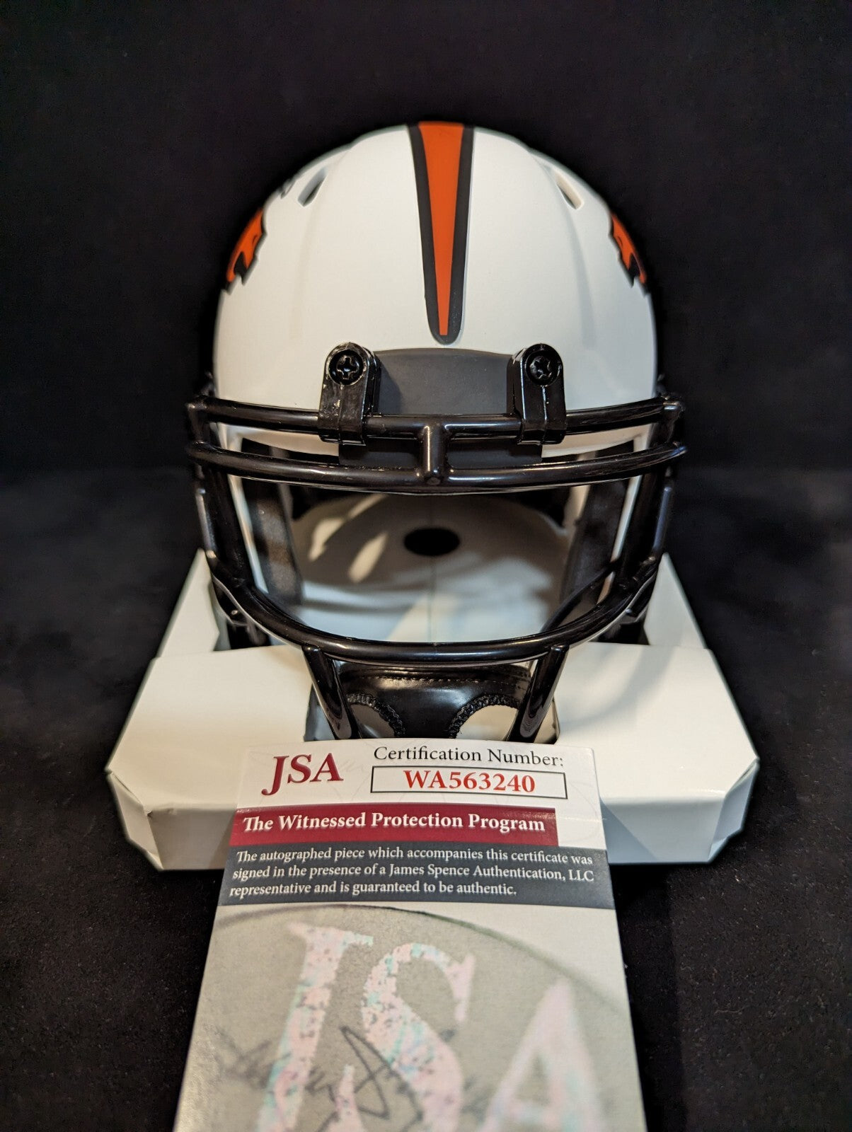 Denver Broncos Clinton Portis Autographed Signed Lunar Mini Helmet Jsa Coa