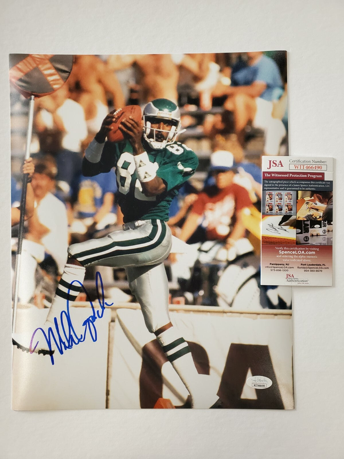Philadelphia Eagles Mike Quick Autographed Signed 11X14 Photo Jsa Coa