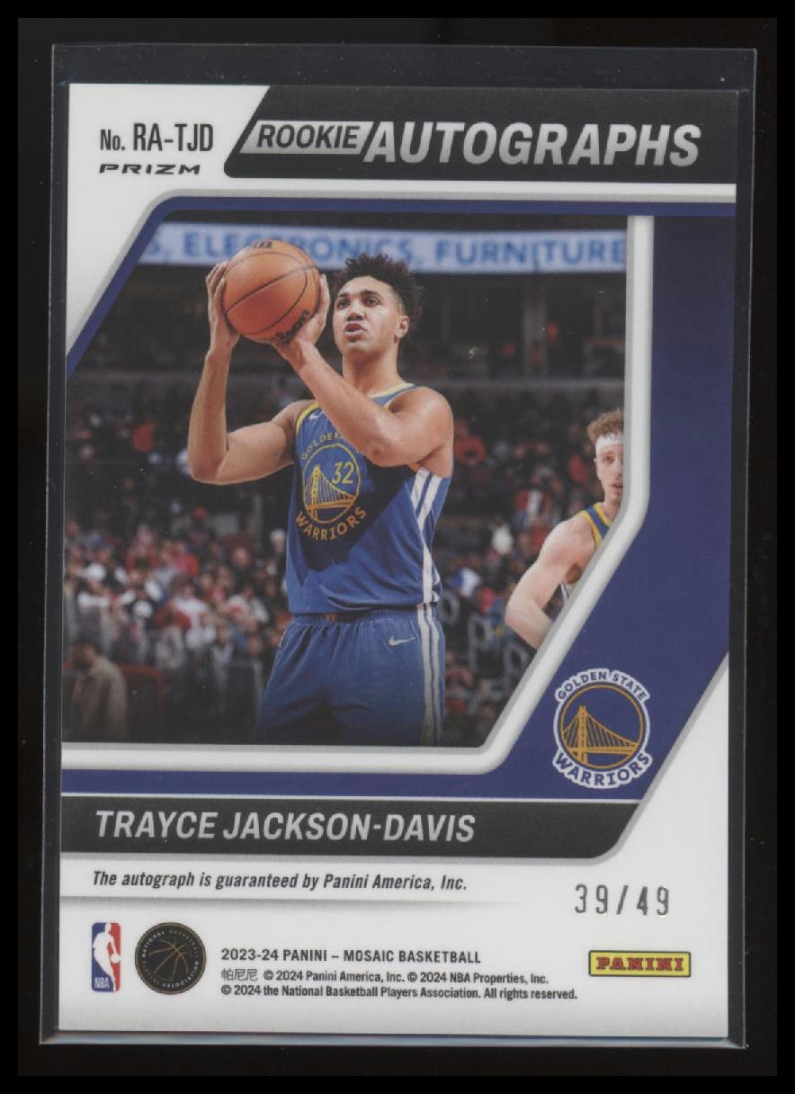 2023-24 Panini Origins #RA-TJD Trayce Jackson-Davis Rookie Autographs Blue #/49