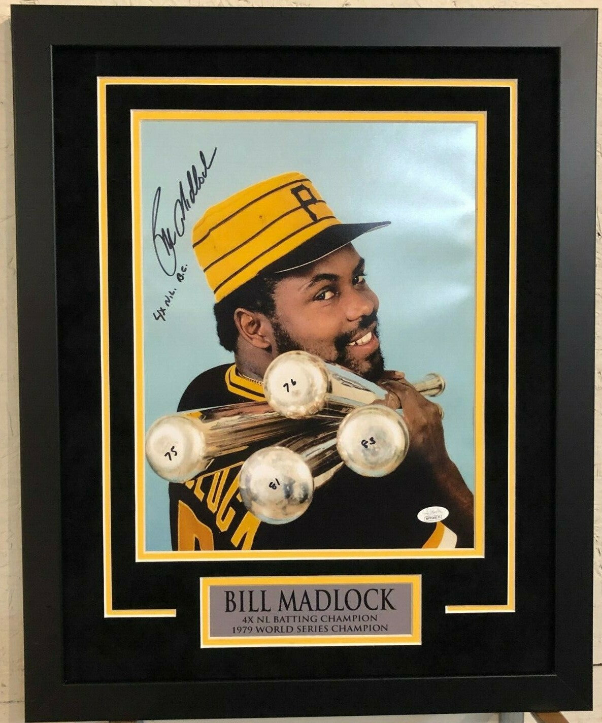 Framed Bill Madlock Signed Inscribed Pittsburgh Pirates 11X14 Photo Jsa Coa