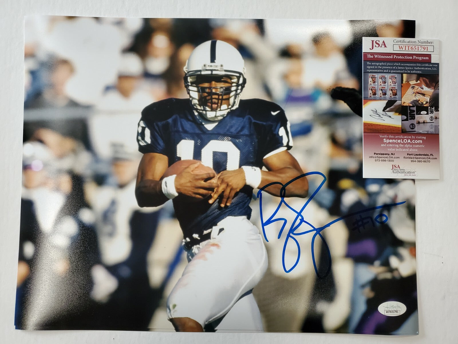 Penn State Nittany Lions Bobby Engram Autographed Signed 11X14 Photo Jsa Coa