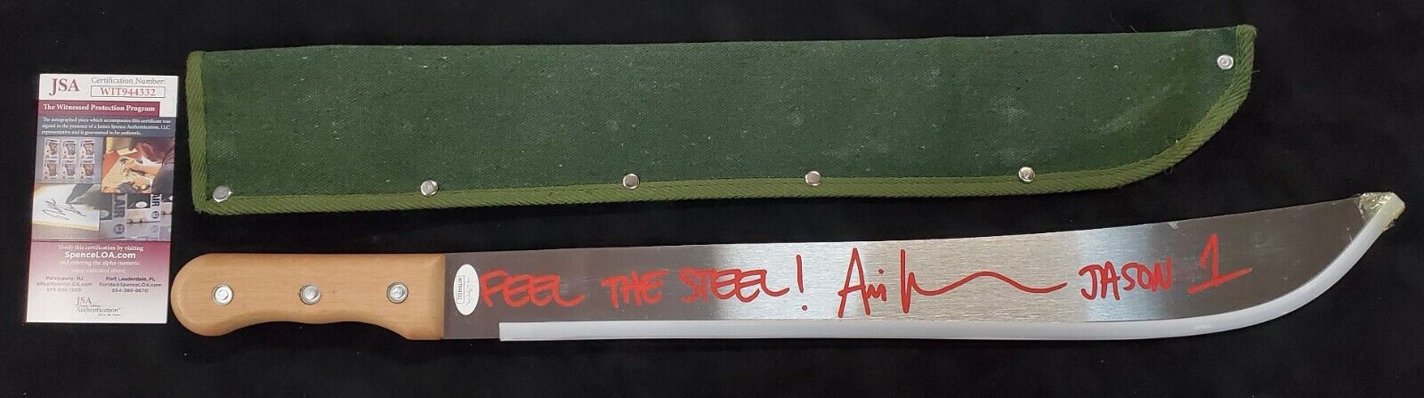 Ari Lehman Signed Inscribed Jason Voorhees Friday The 13Th Machete Jsa Coa