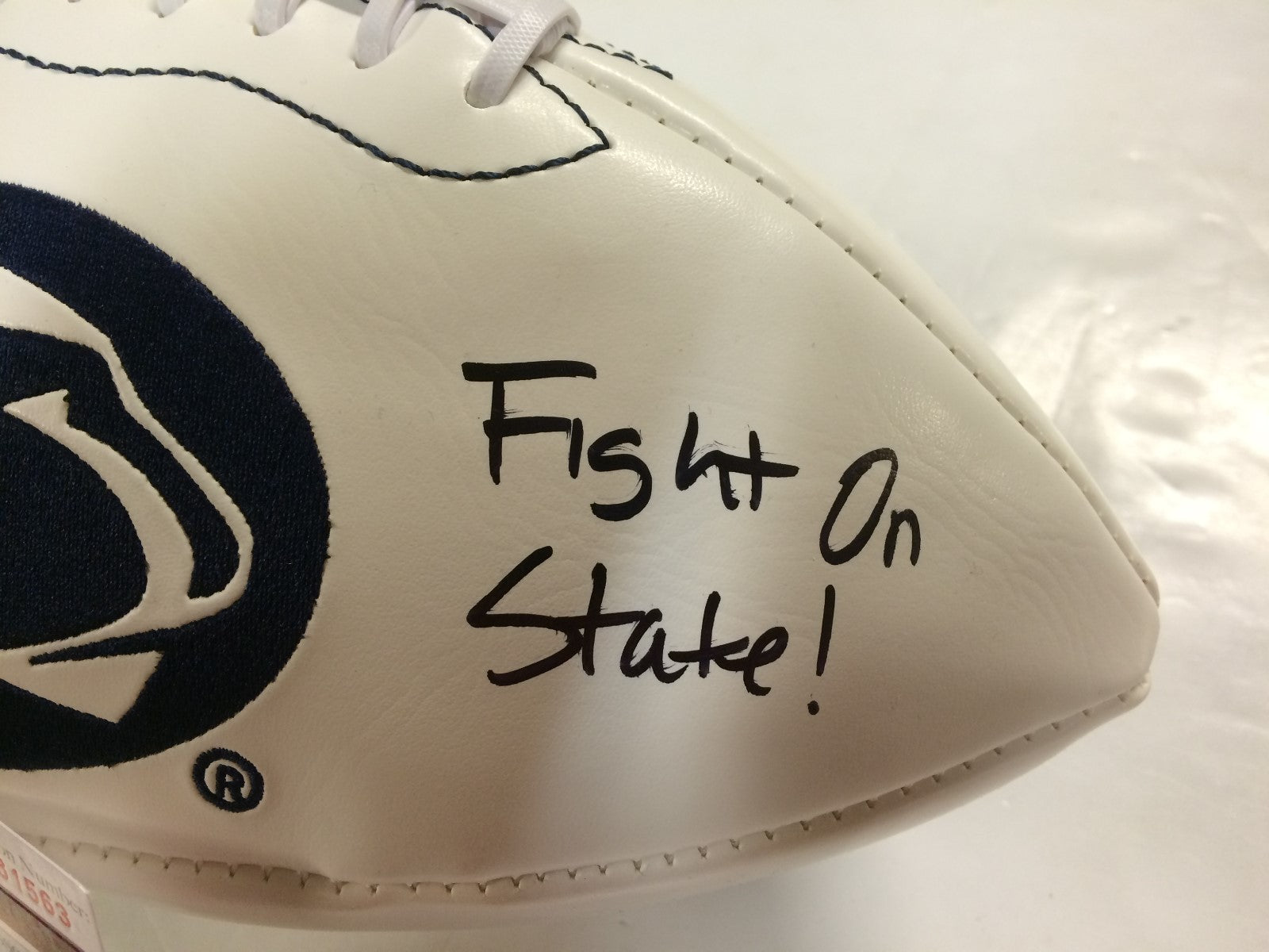 Bill Belton Autographed Signed Inscribed Penn State Logo Football Jsa Coa