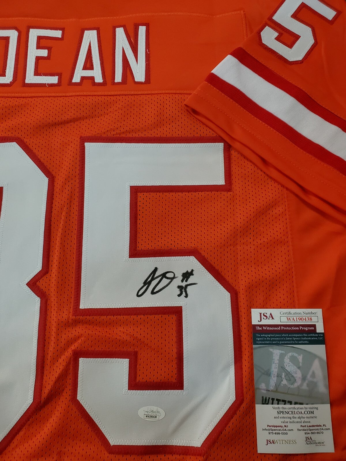 Tampa Bay Buccaneers Jamel Dean Autographed Signed Jersey Jsa Coa