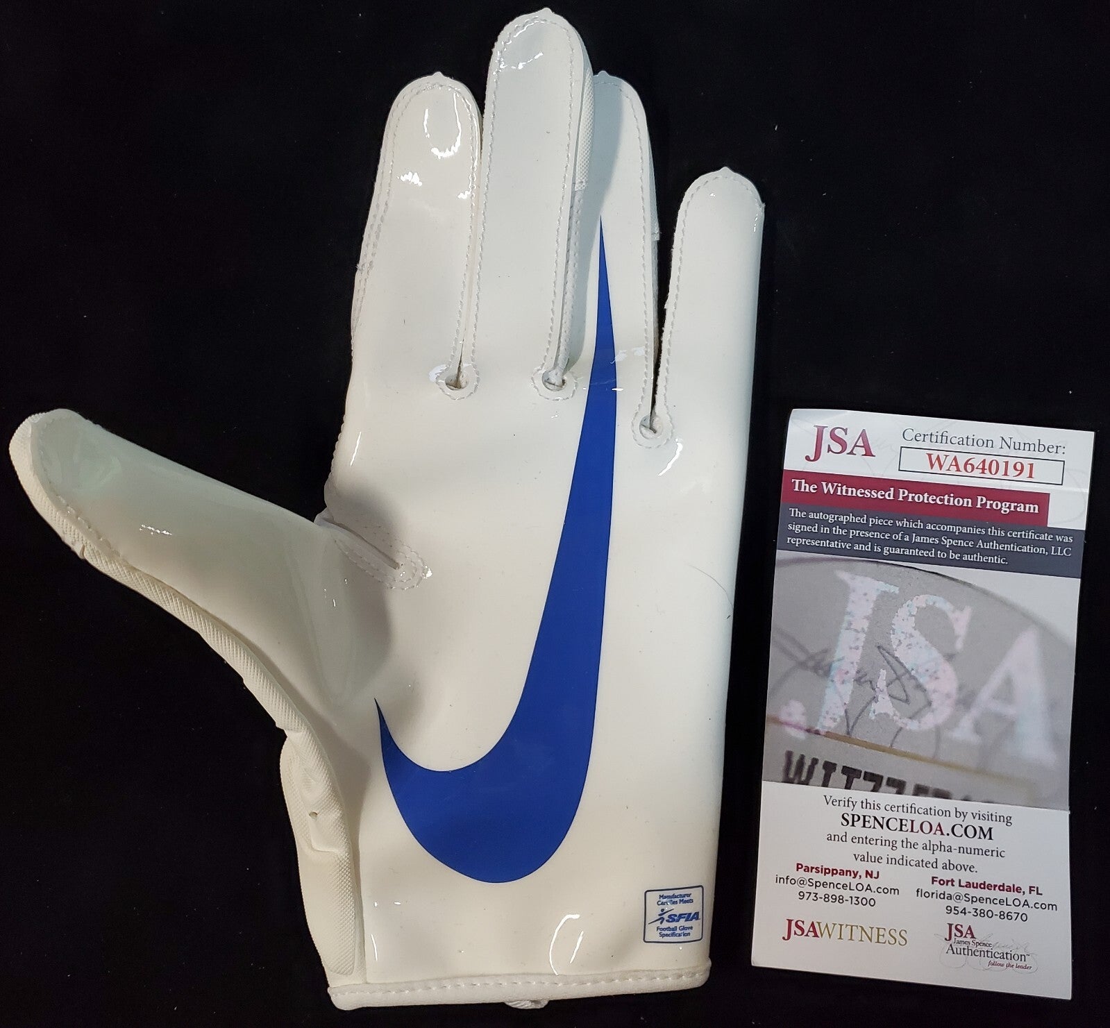 Denver Broncos Damarri Mathis Autographed Signed Glove Jsa Coa
