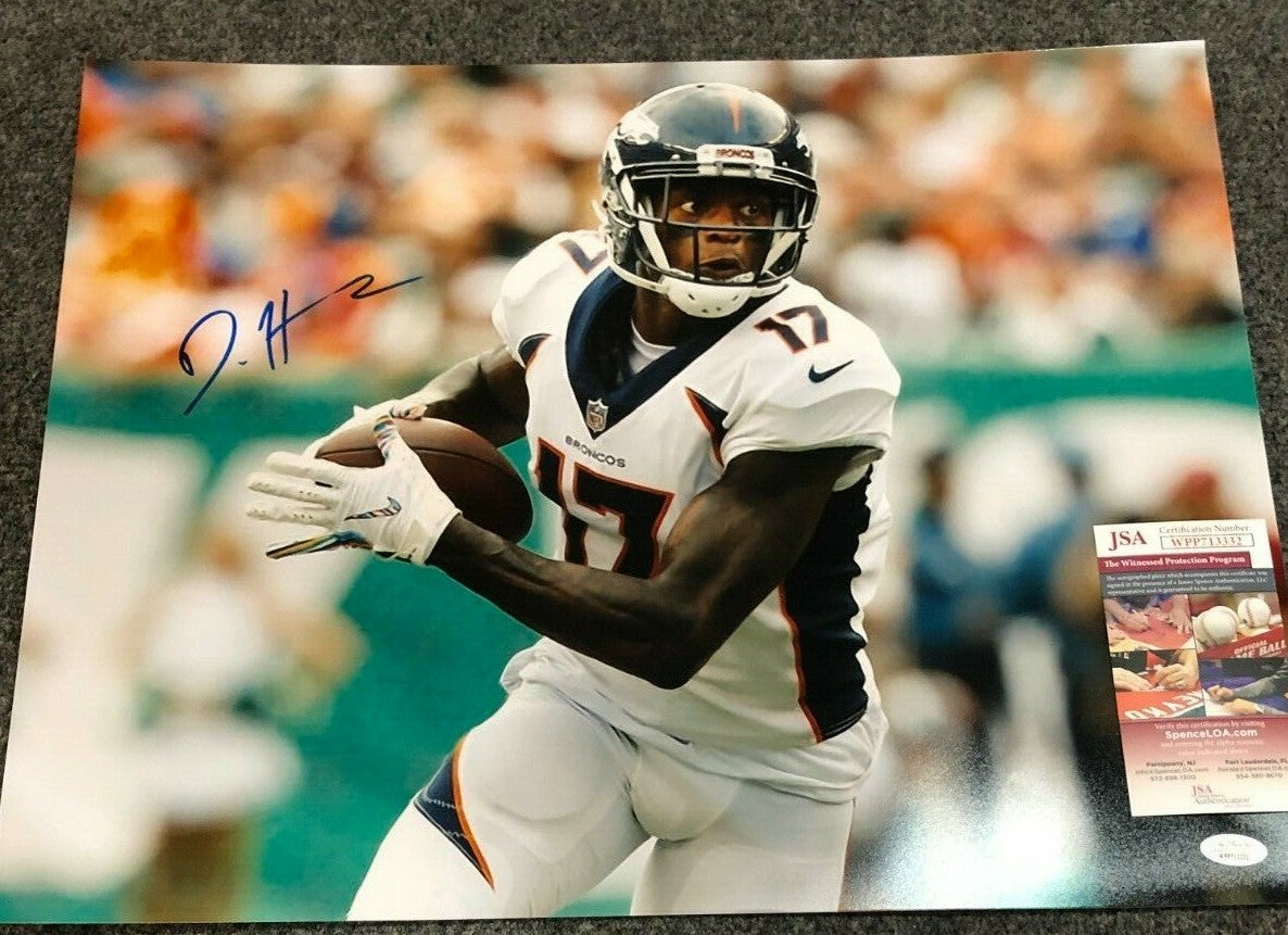 Denver Broncos Daesean Hamilton Autographed Signed 16X20 Photo Jsa Coa