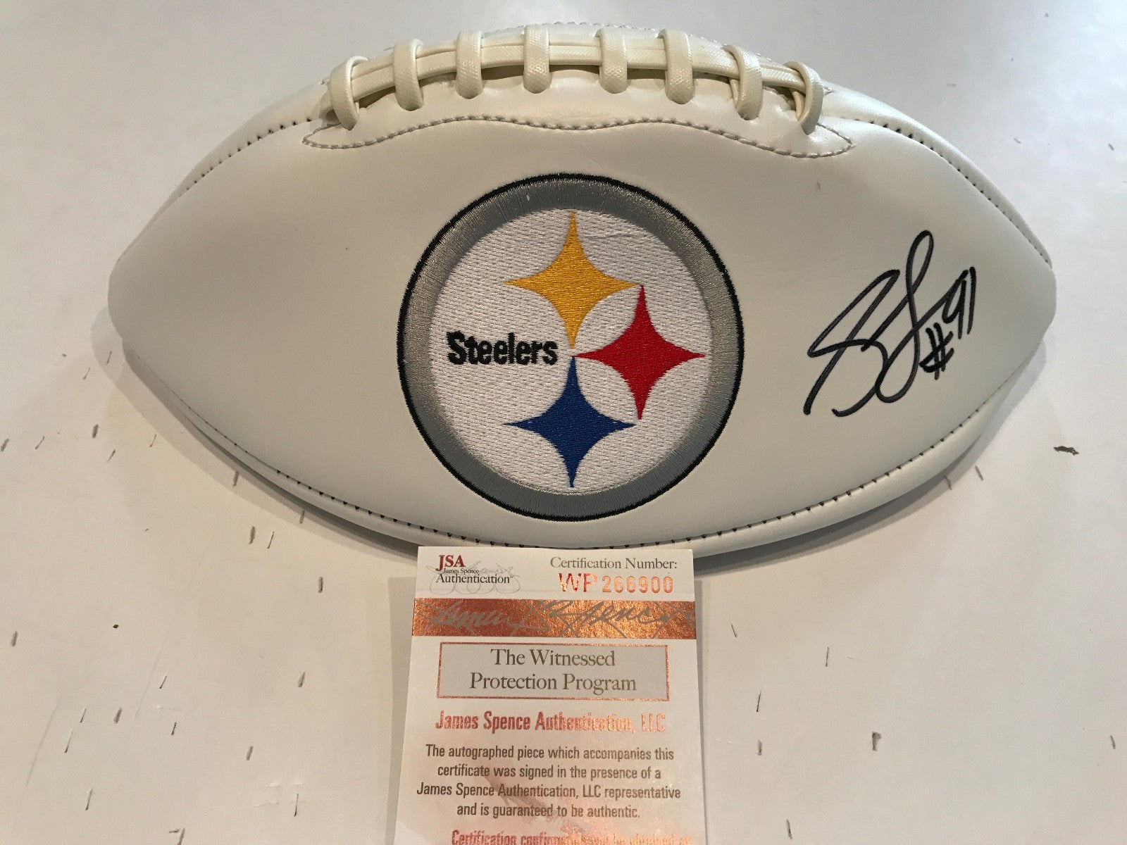 Stephon Tuitt Autographed Signed Pittsburgh Steelers Logo Football Jsa Coa