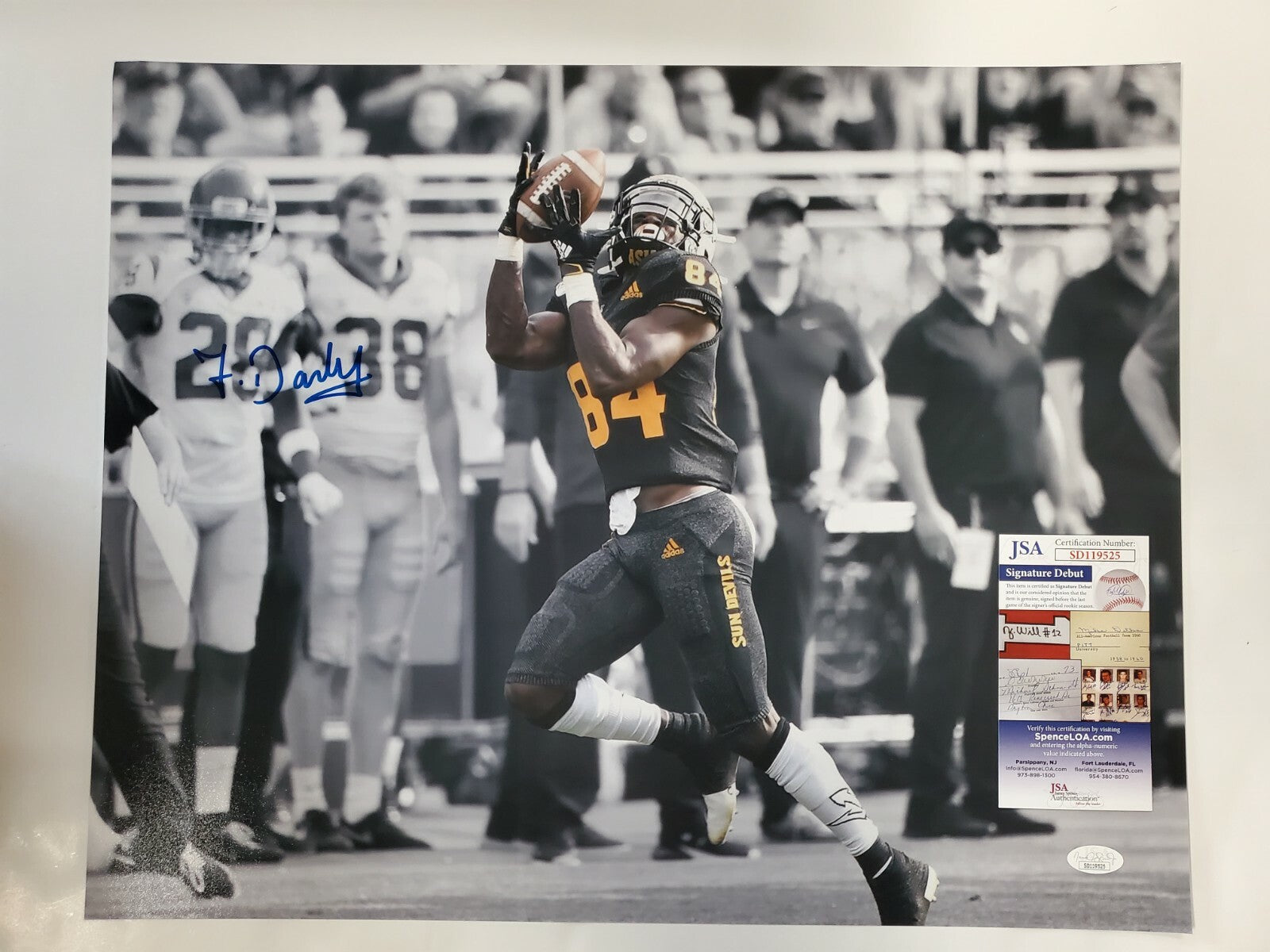 Arizona State Sun Devils Frank Darby Autographed Signed 16X20 Photo Jsa Coa