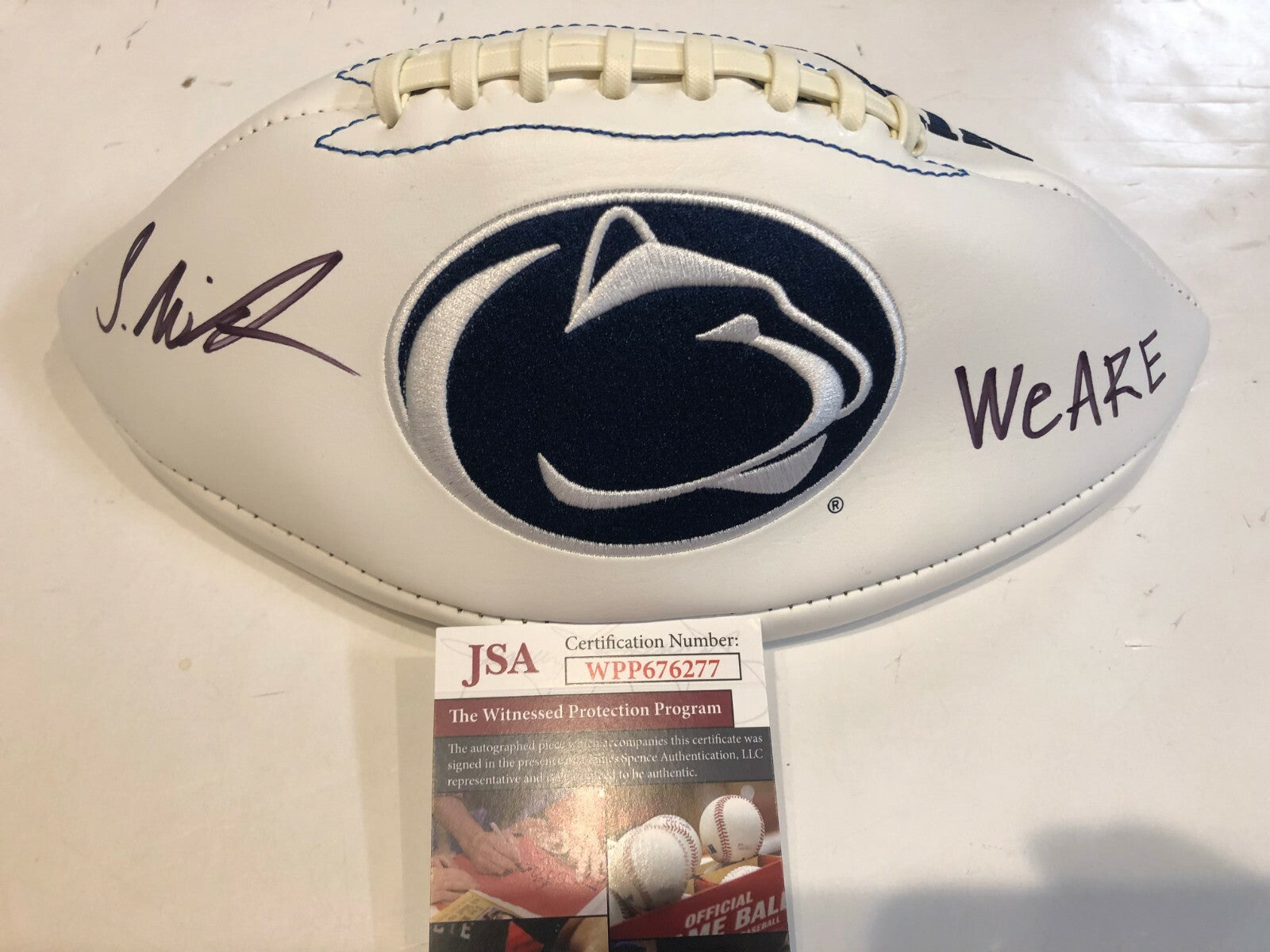 Shareef Miller Autographed Signed Inscribed Penn State Logo Football Jsa Coa