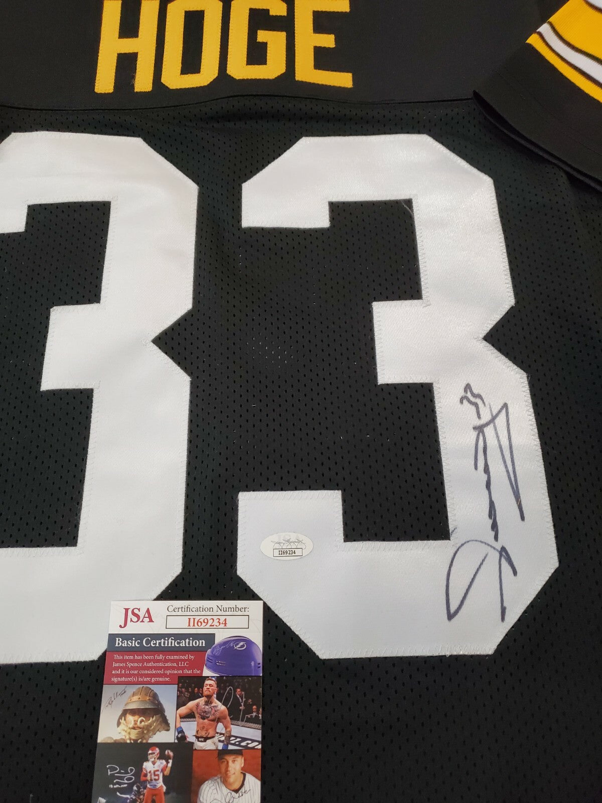 Pittsburgh Steelers Merril Hoge Autographed Signed Jersey Jsa Coa