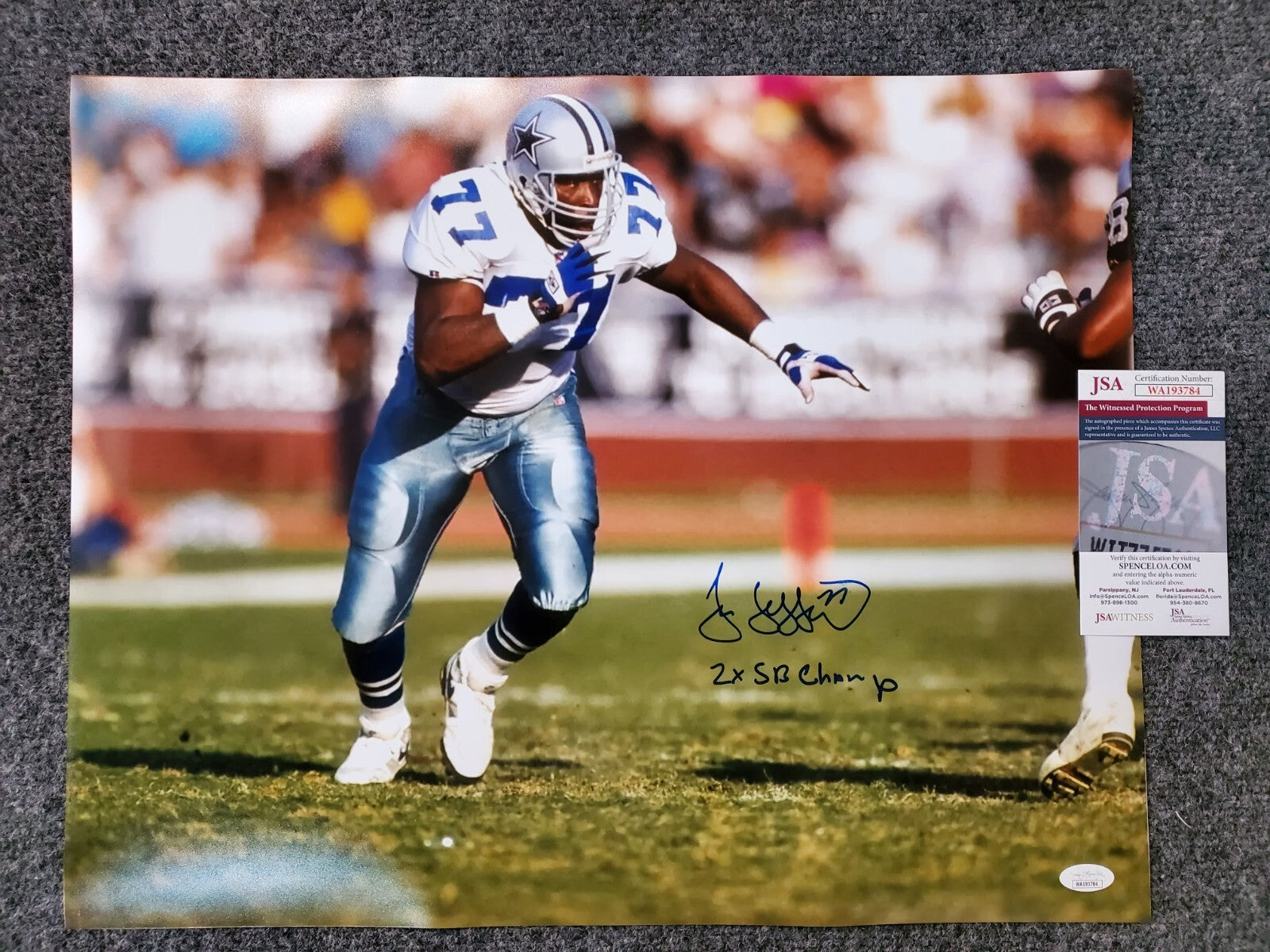 Dallas Cowboys Jim Jeffcoat Autographed Signed Inscribed 16X20 Photo Jsa Coa