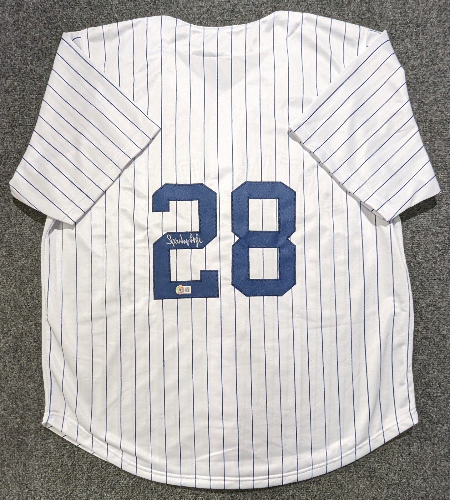 New York Yankees Albert "Sparky" Lyle Signed Custom Jersey Beckett Holo