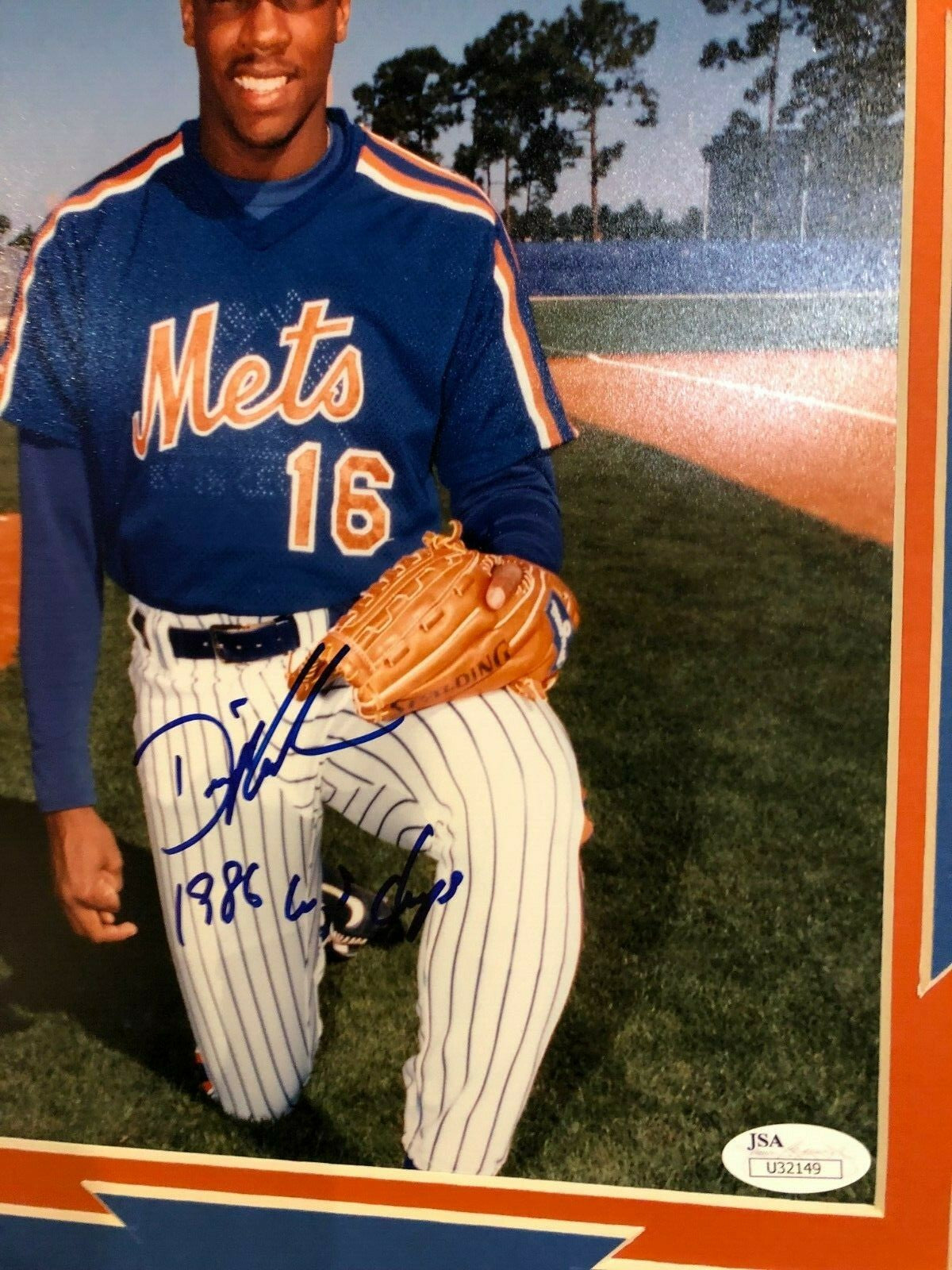 Framed Signed N.Y. Mets Dwight Gooden 8X10 Photo Collage Jsa Coa