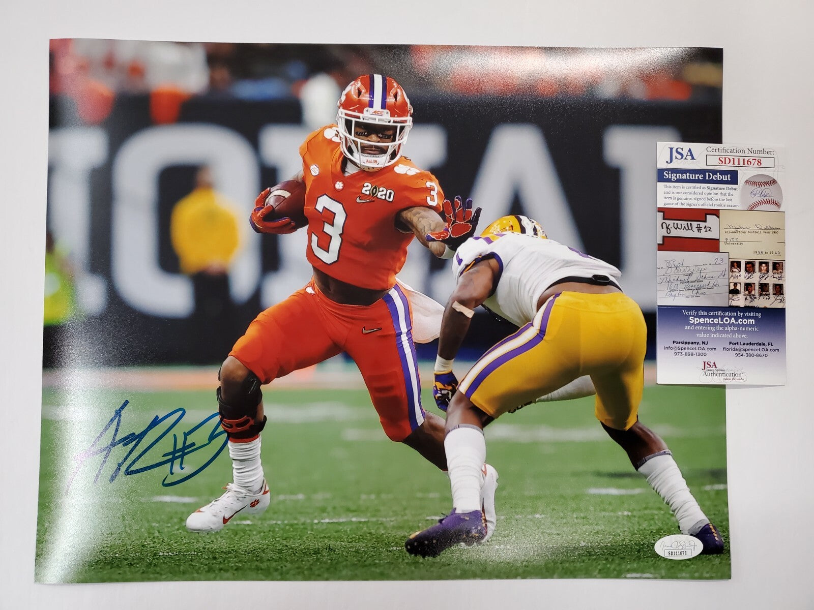Clemson Tigers Amari Rodgers Autographed Signed 11X14 Photo Jsa Coa