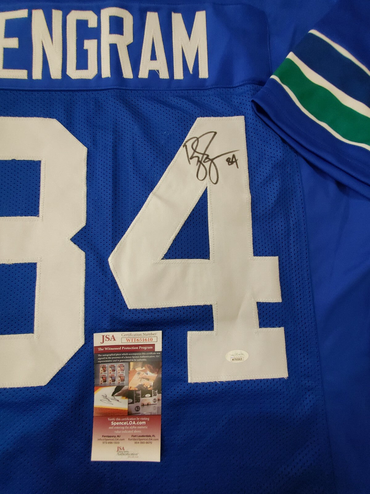 Seattle Seahawks Bobby Engram Autographed Signed Jersey Jsa Coa
