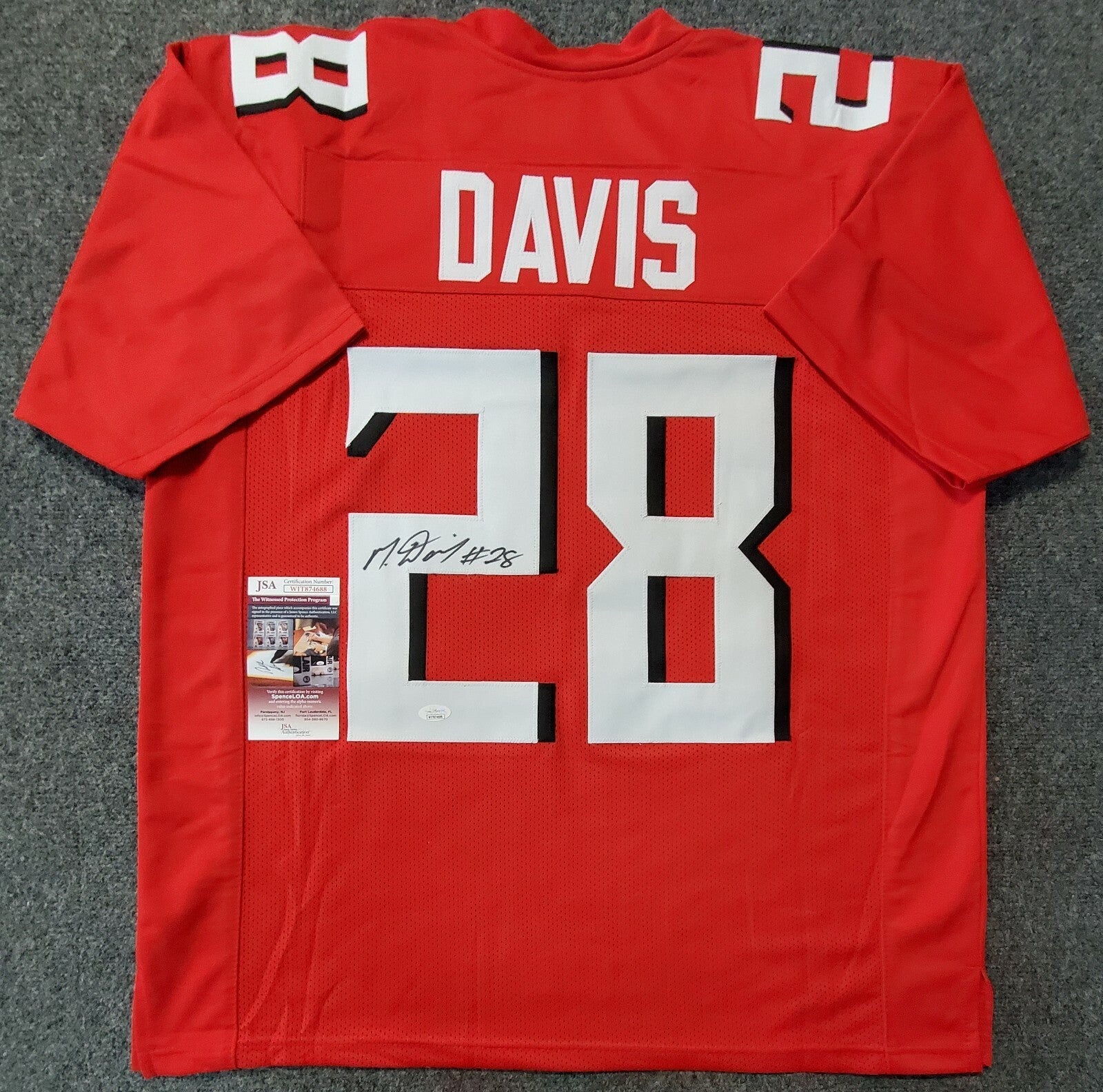 Atlanta Falcons Mike Davis Autographed Signed Jersey Jsa Coa