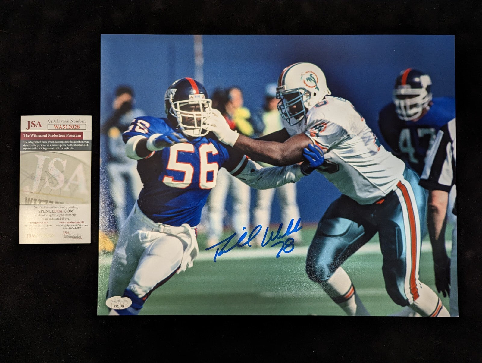 Miami Dolphins Richmond Webb Autographed Signed 11X14 Photo Jsa Coa