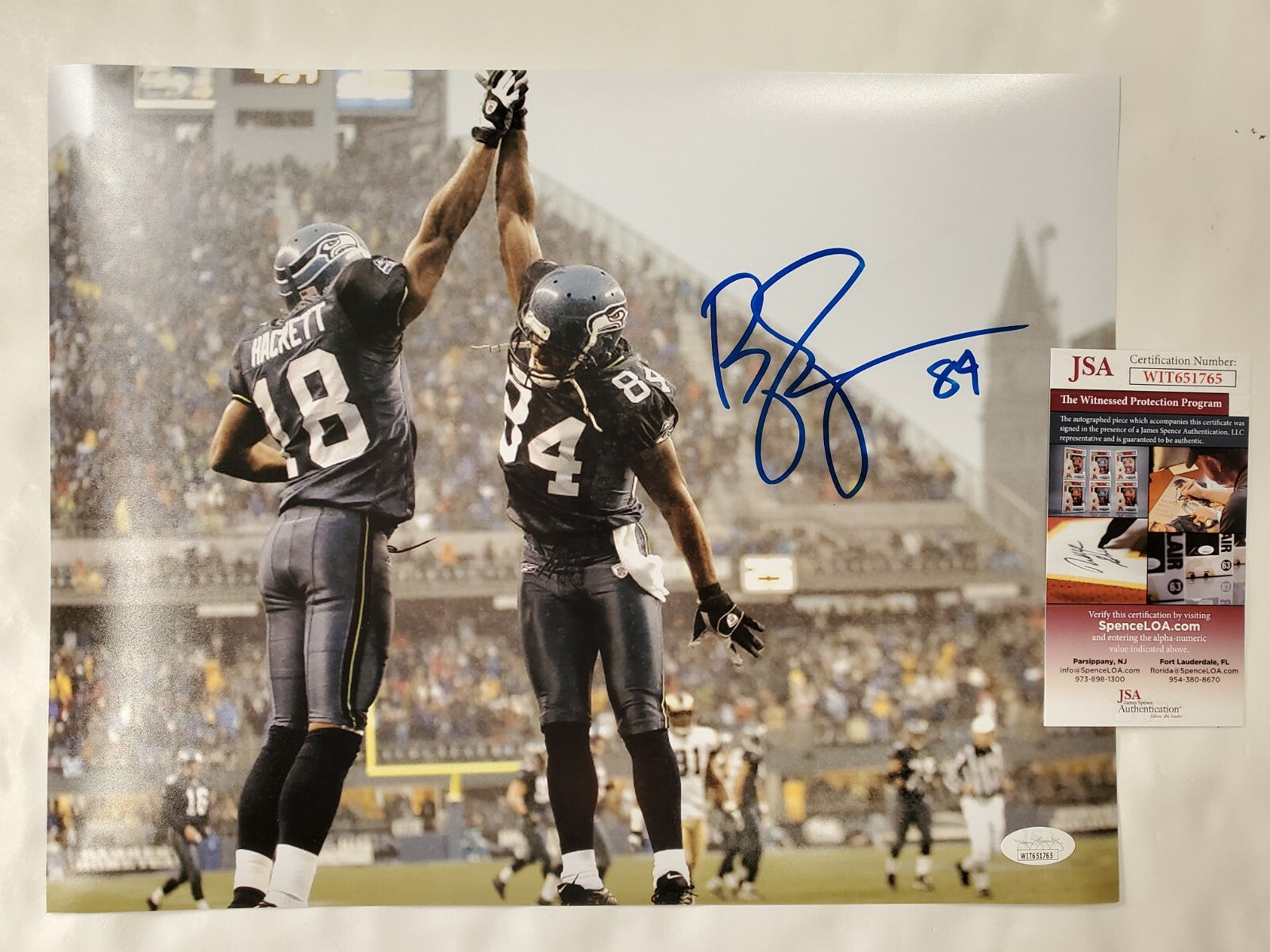 Seattle Seahawks Bobby Engram Autographed Signed 11X14 Photo Jsa Coa