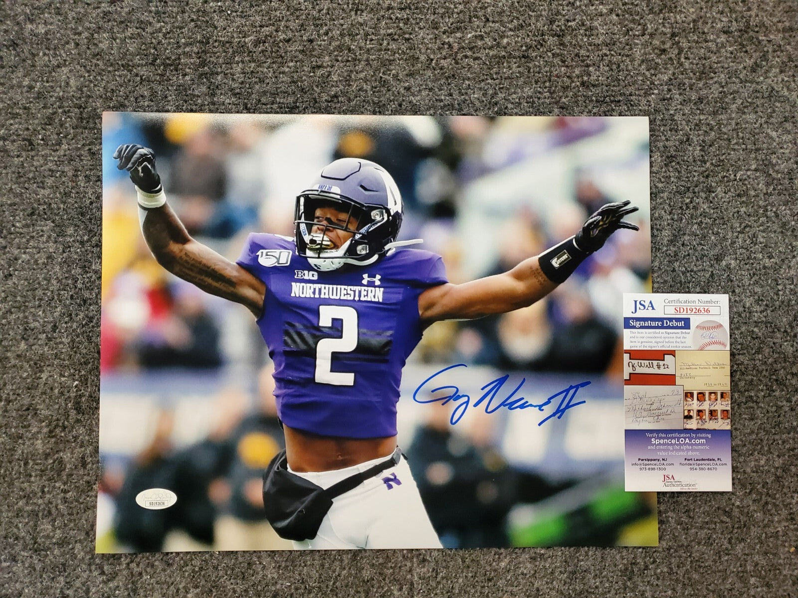 Northwestern Wildcats Greg Newsome Ii Autographed Signed 11X14 Photo Jsa Coa