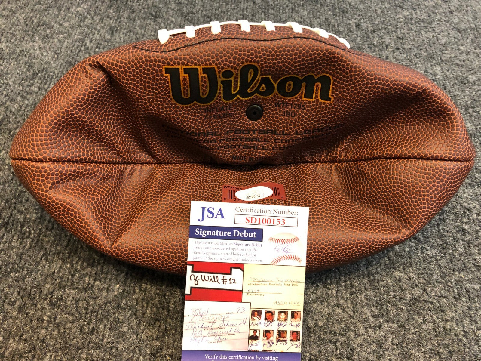 Georgia Bulldogs Deandre Baker Autographed Signed Nfl Football Jsa Coa