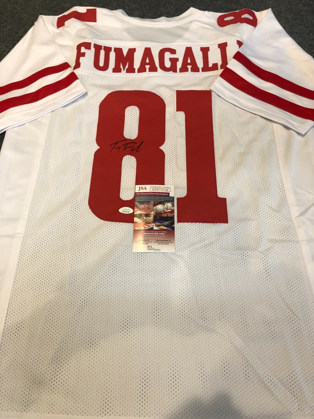 Wisconsin Badgers Troy Fumagalli Autographed Signed Jersey Jsa Coa
