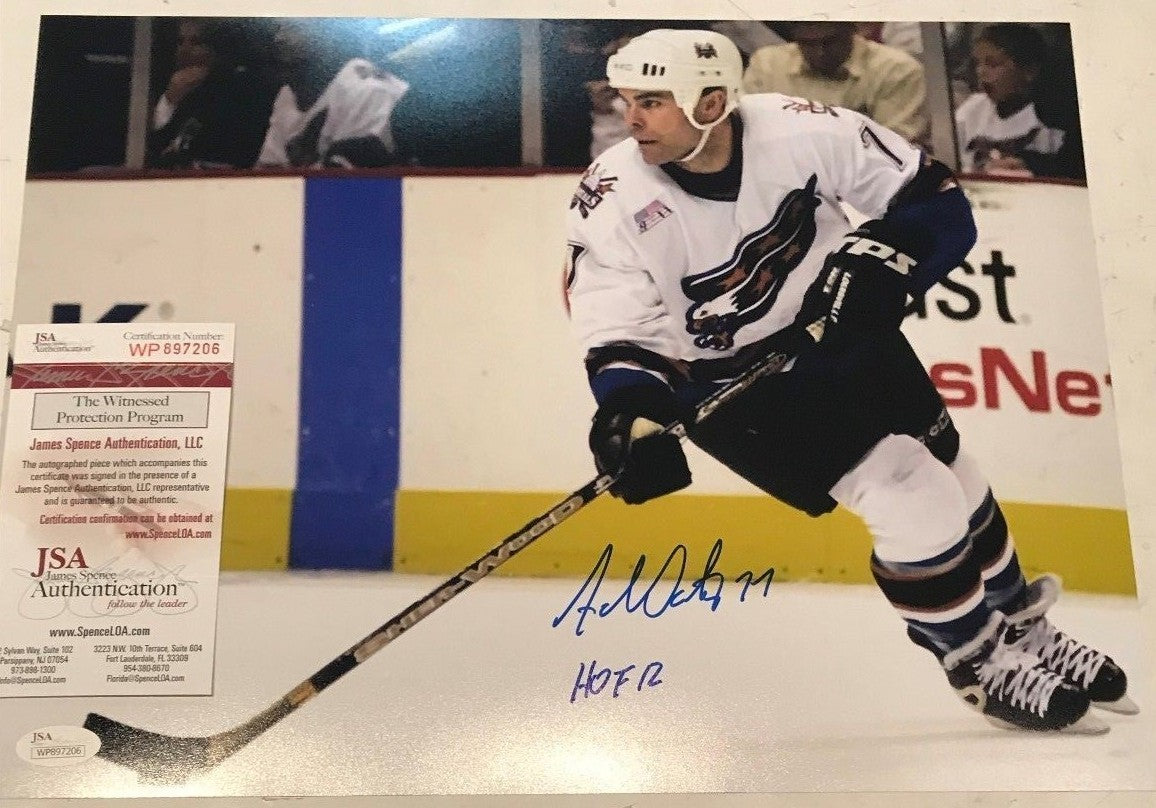 Adam Oates Autographed Signed Insc. Washington Capitals 11X14 Photo Jsa Coa