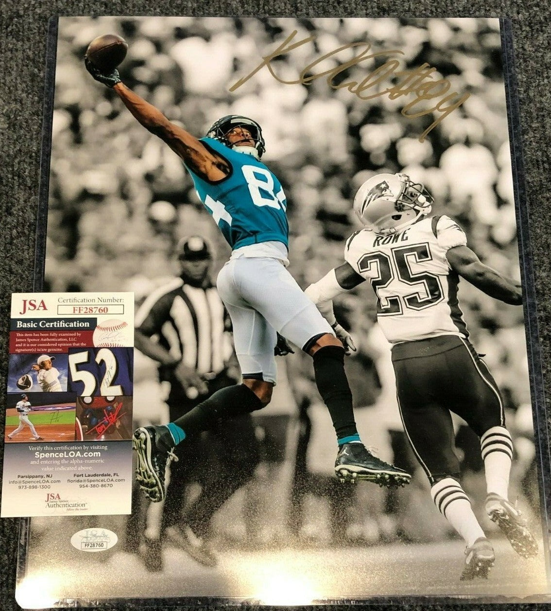 Jacksonville Jaguars Keelan Cole Autographed Signed 11X14 Photo Jsa Coa