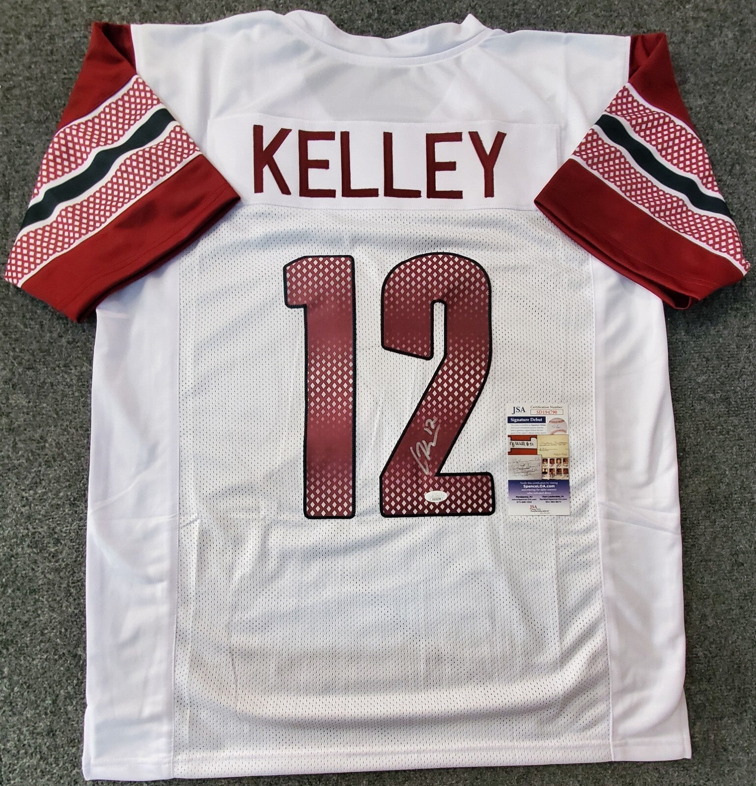 Washington Commanders Cole Kelley Autographed Signed Jersey Jsa Coa