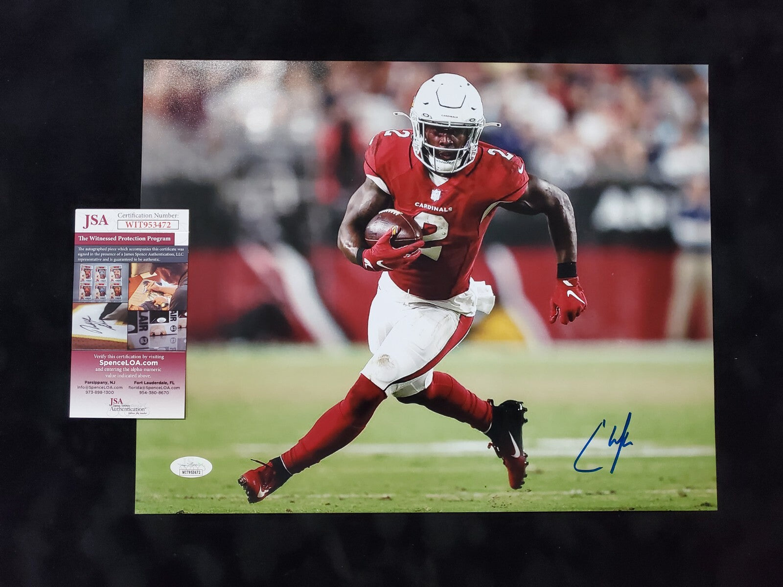 Arizona Cardinals Chase Edmonds Autographed 11X14 Photo Jsa Coa