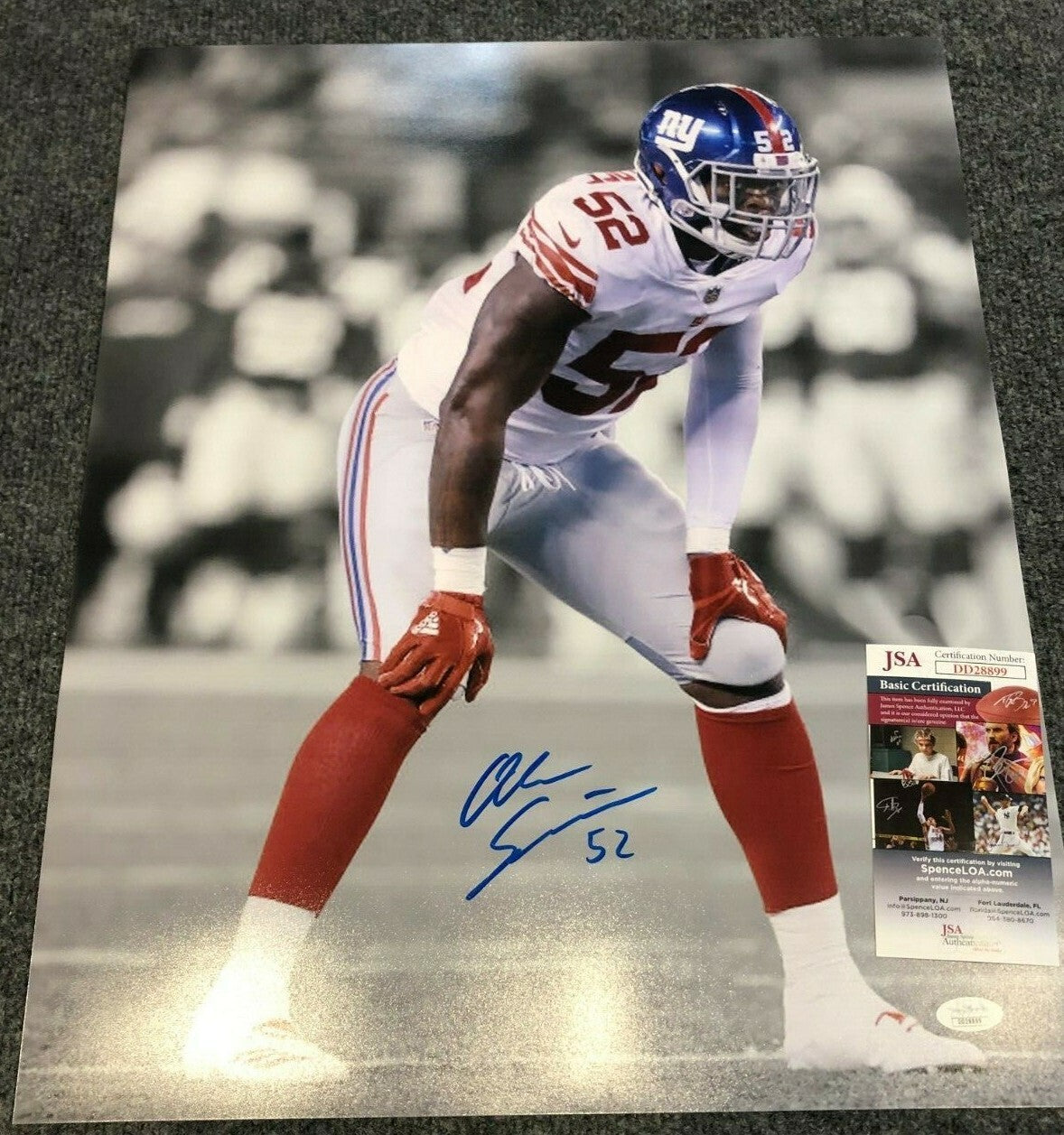 New York Giants Alec Ogletree Autographed Signed 16X20 Photo Jsa Coa