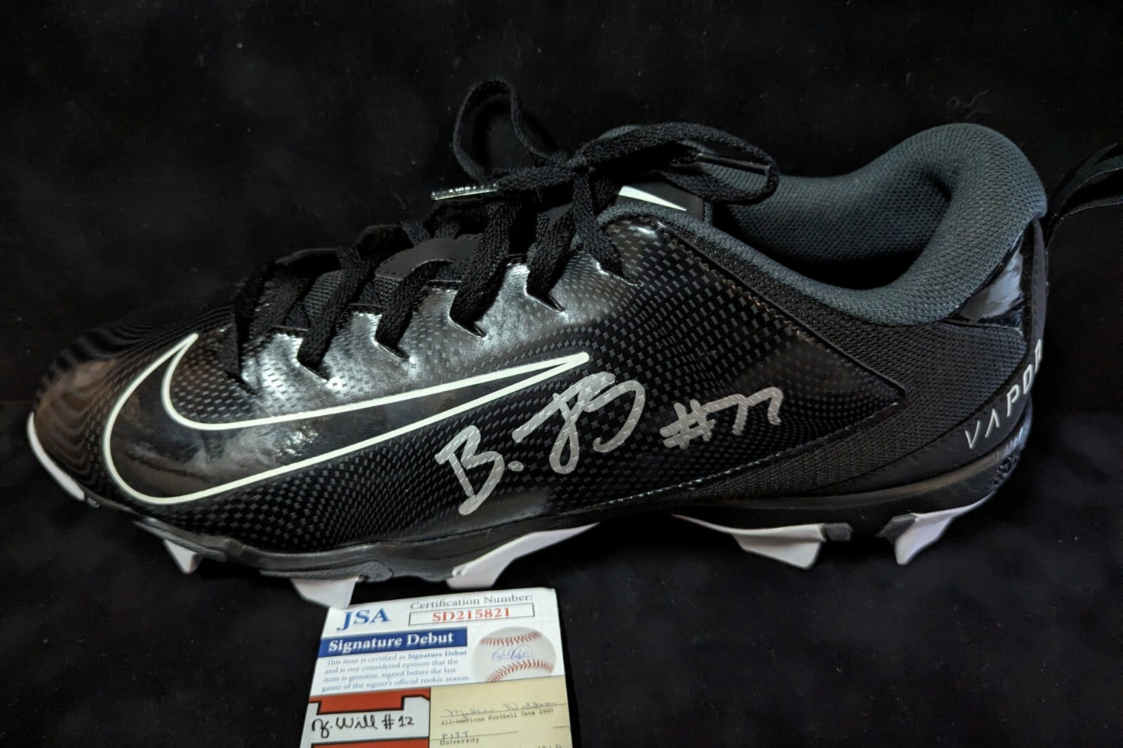 Pittsburgh Steelers Broderick Jones Autographed Signed Cleat Jsa Coa