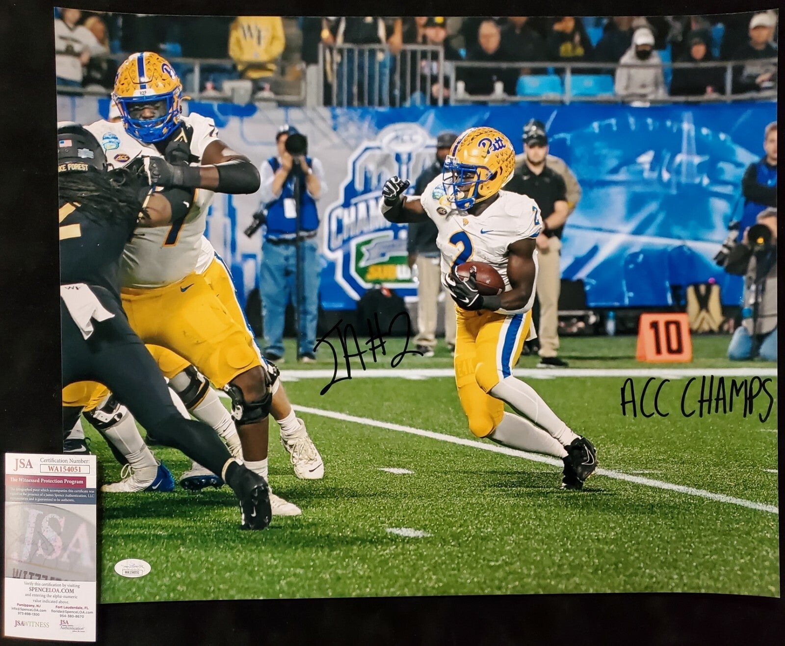 Pitt Panthers Israel "Izzy" Abanikanda Signed Inscribed 16X20 Photo Jsa Coa