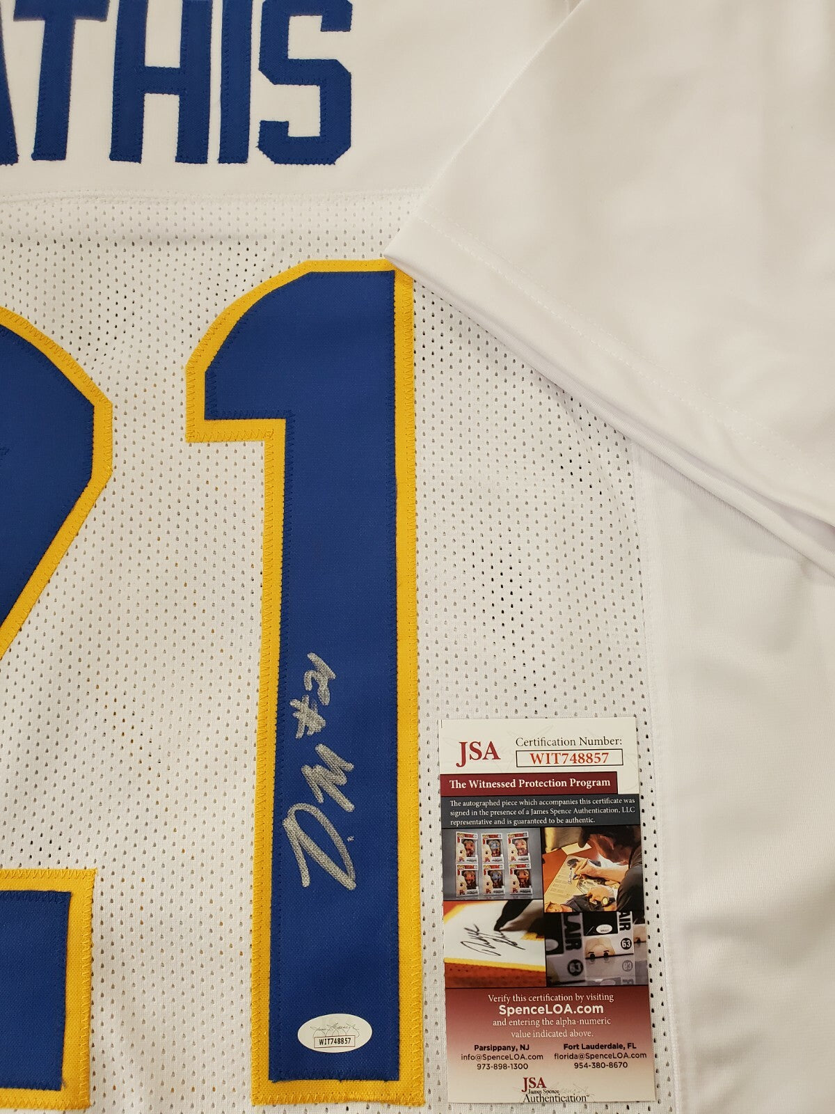 Pitt Panthers Damarri Mathis Autographed Signed Jersey Jsa Coa