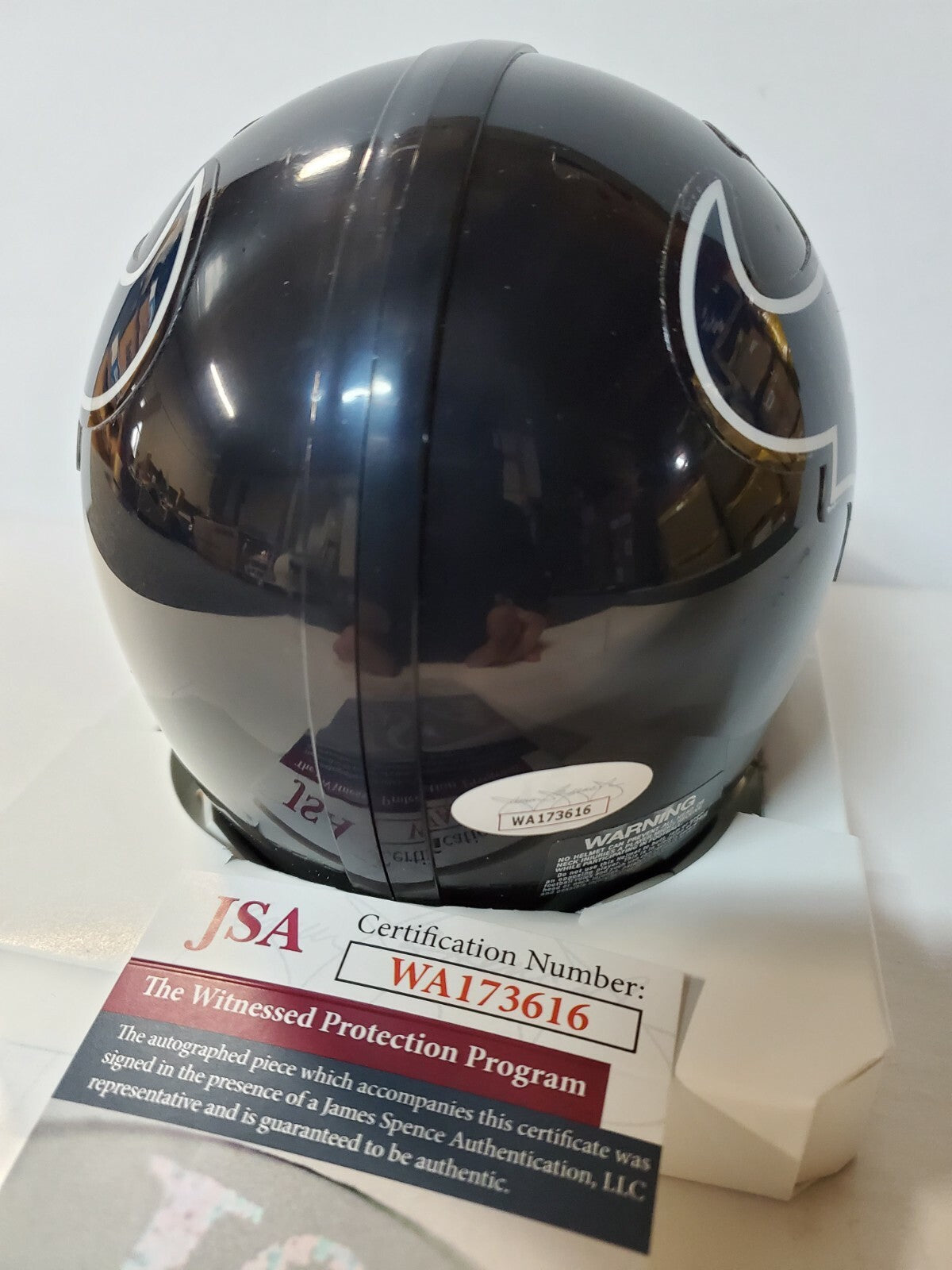 Houston Texans Daesean Hamilton Signed Inscribed Vsr Mini Helmet Jsa Coa